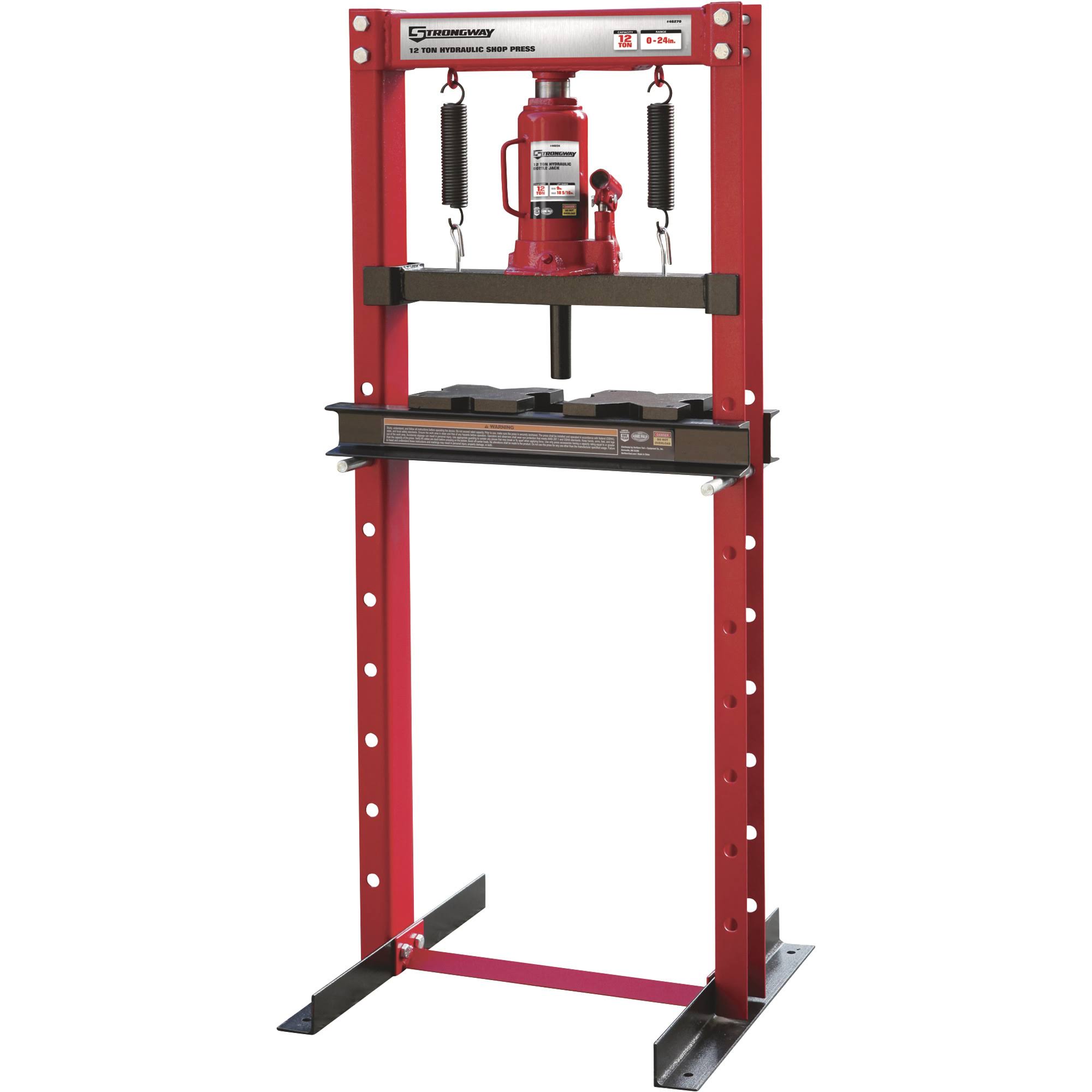 Strongway 12-Ton Hydraulic Shop Press NTY12003