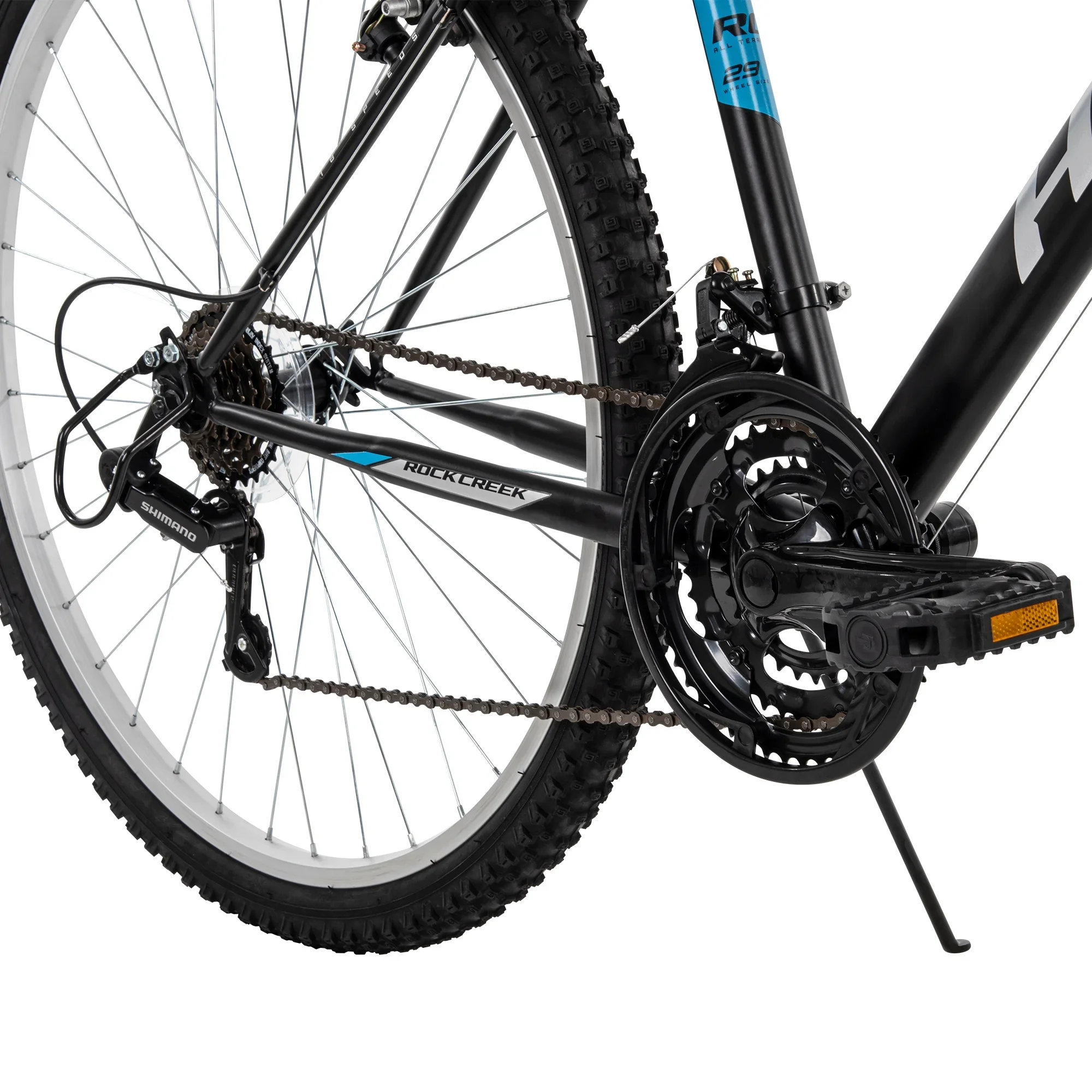 Huffy 29 Rock Creek Mountain Bike, Fits Riders 5'0+, Matte Black, Adult, Men's