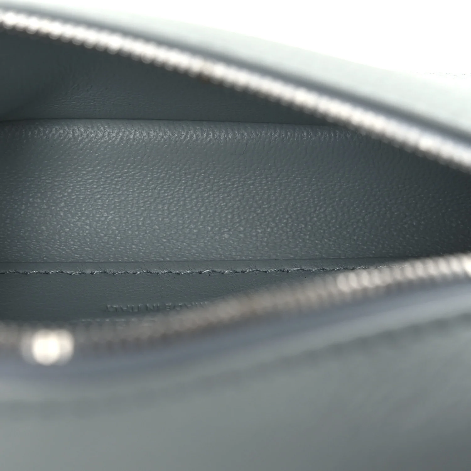 Grained Calfskin Extra Pocket Mini Pouch Minty Breeze