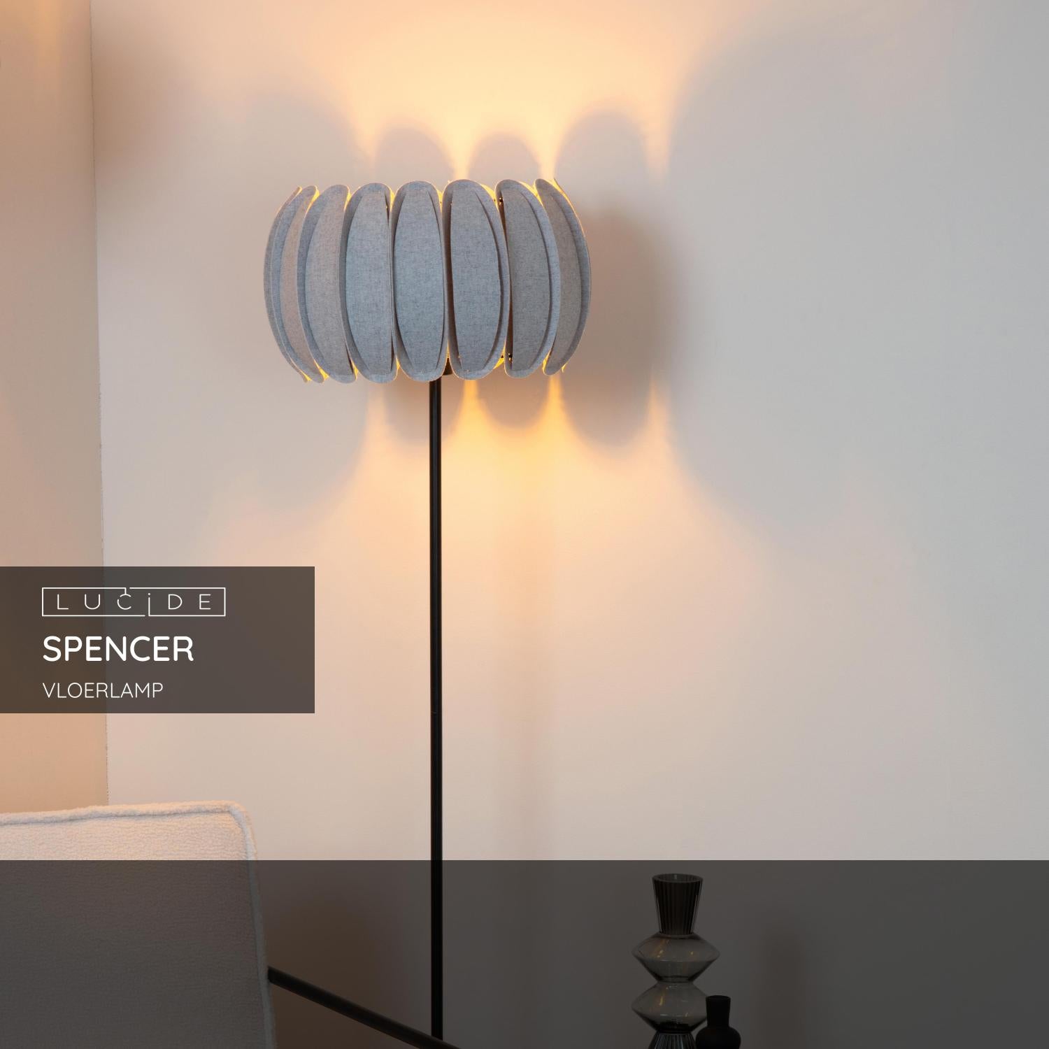 Lucide SPENCER Vloerlamp - Grijs