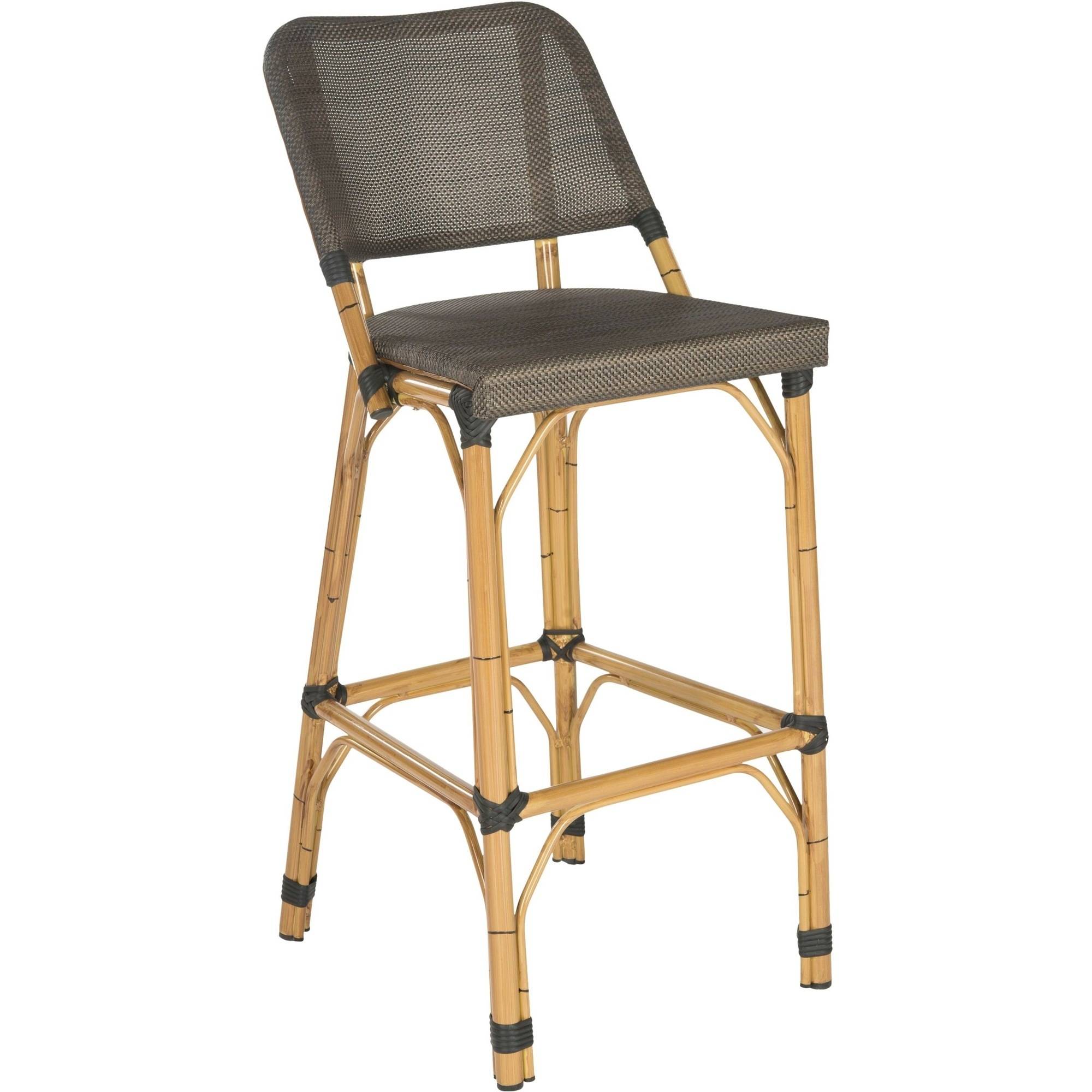 Safavieh Deltana Wicker Indoor-Outdoor Barstool(Brown)