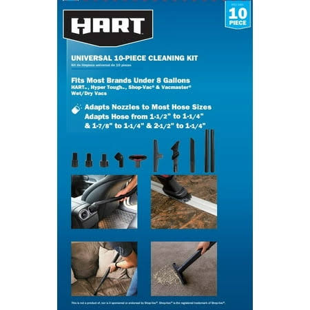 Hart Universal 10-Piece Cleaning Kit, Fits Most Brands Under 8 Gallons