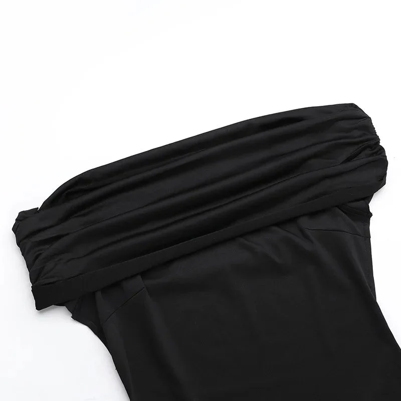 Robe maxi dos nu sans bretelles pour femmes