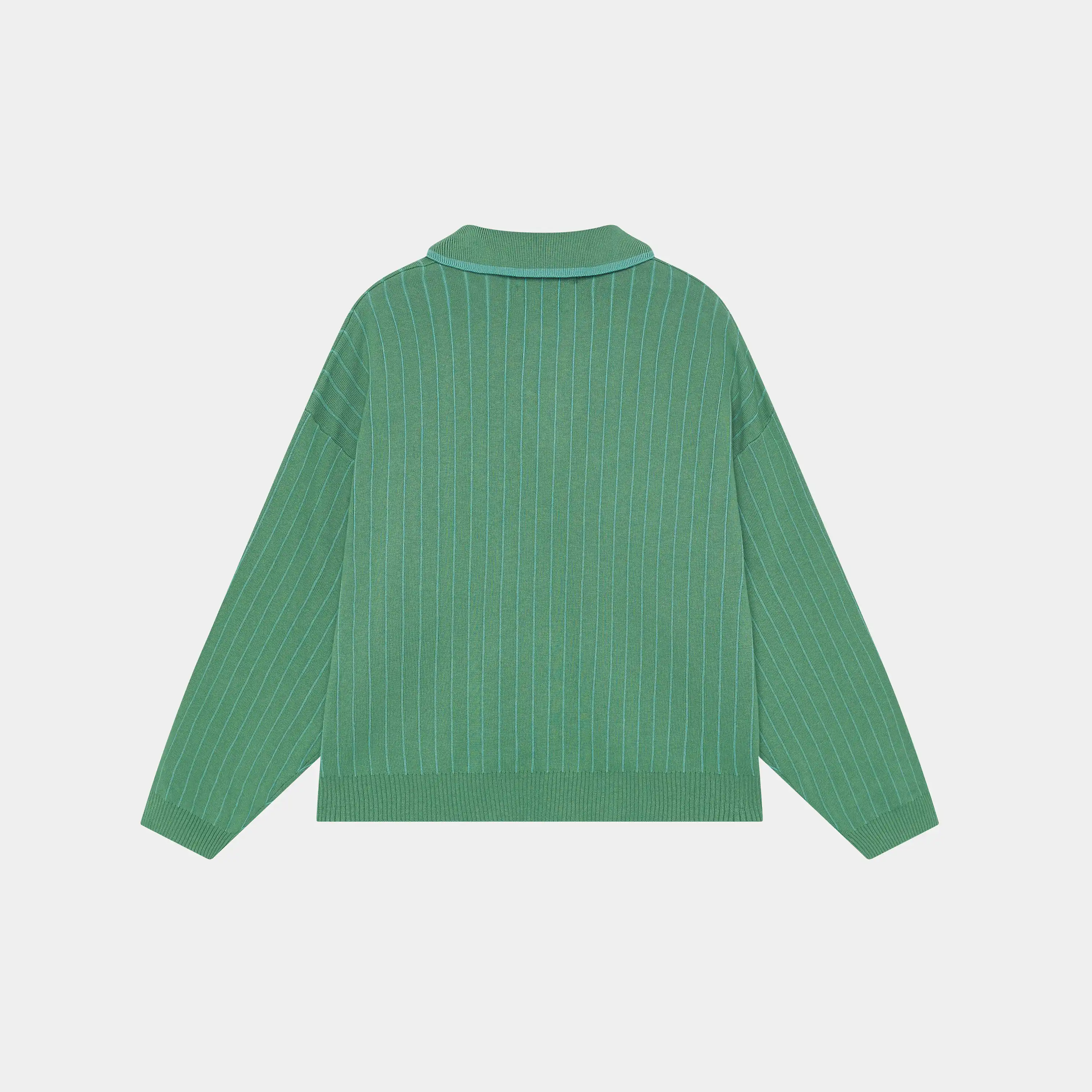 Pinstripe Deep Grass Knit Polo