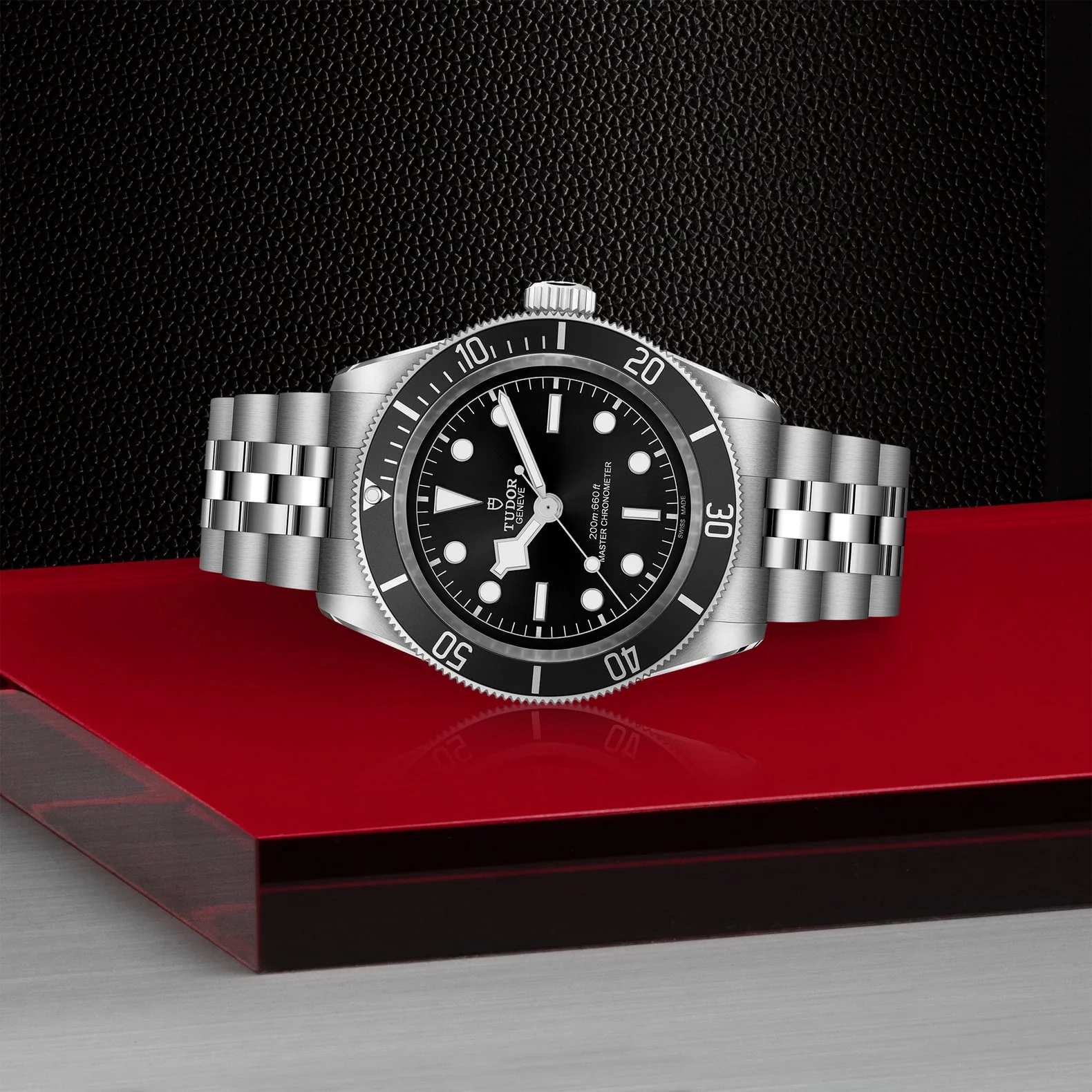 [Super Clone]Black Bay 41mm Black Dial & Bezel Men's Five-Link Bracelet Watch