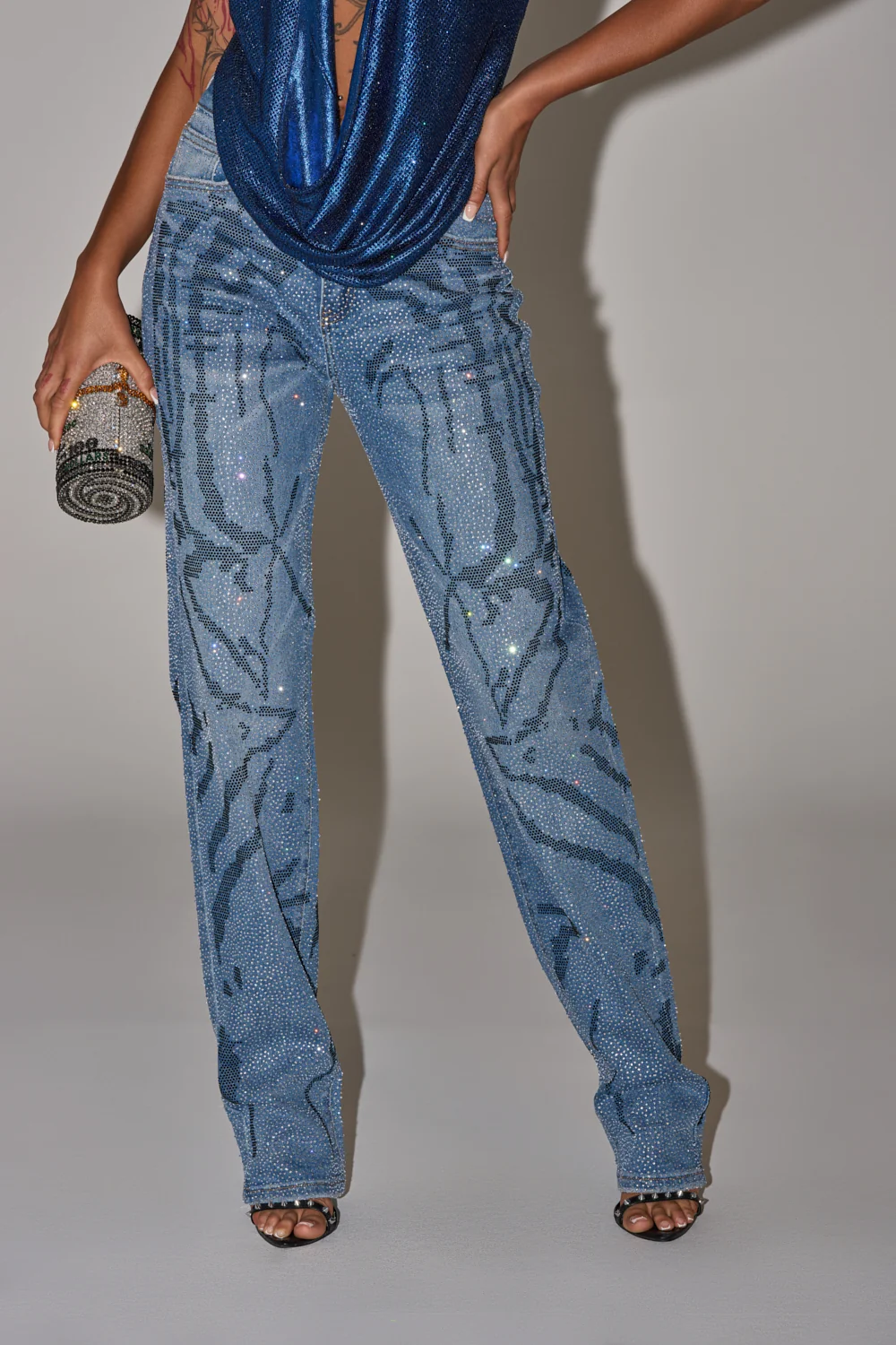ITS MAGIC RHINESTONE STRAIGHT LEG DENIM - Akira Store