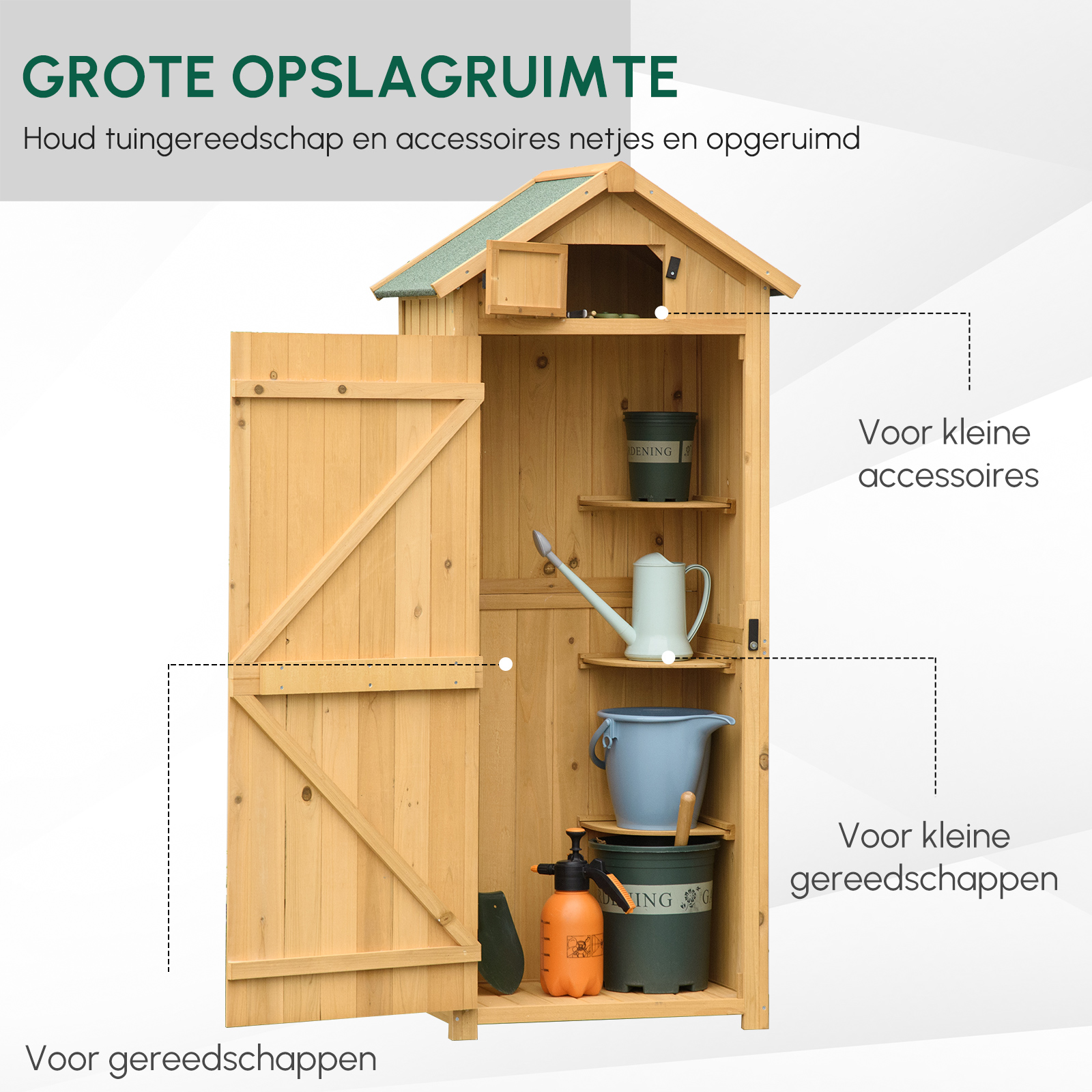 Outsunny tuinkast 77 cm x 54,2 cm x 179 cm