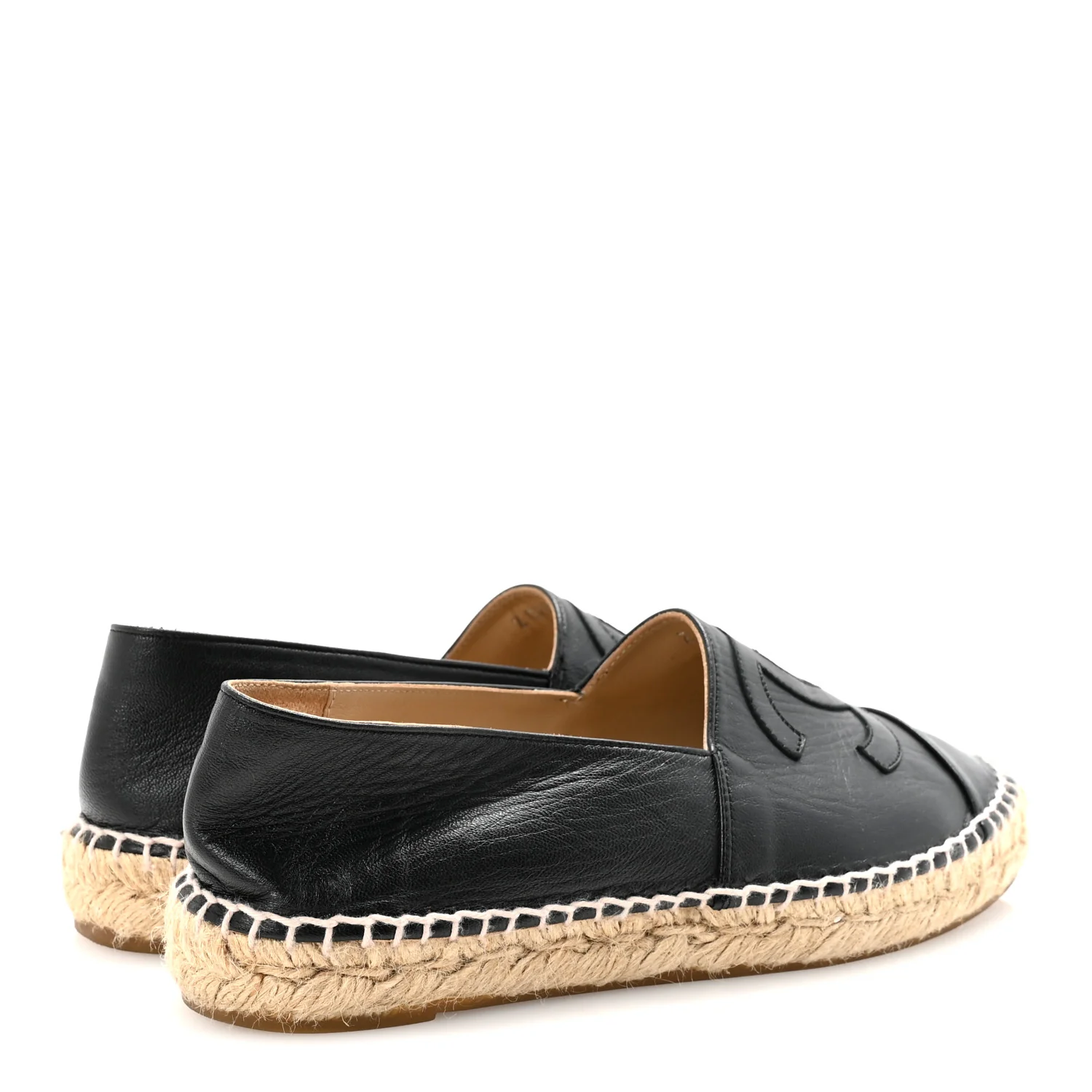 Lambskin CC Espadrilles 37 Black