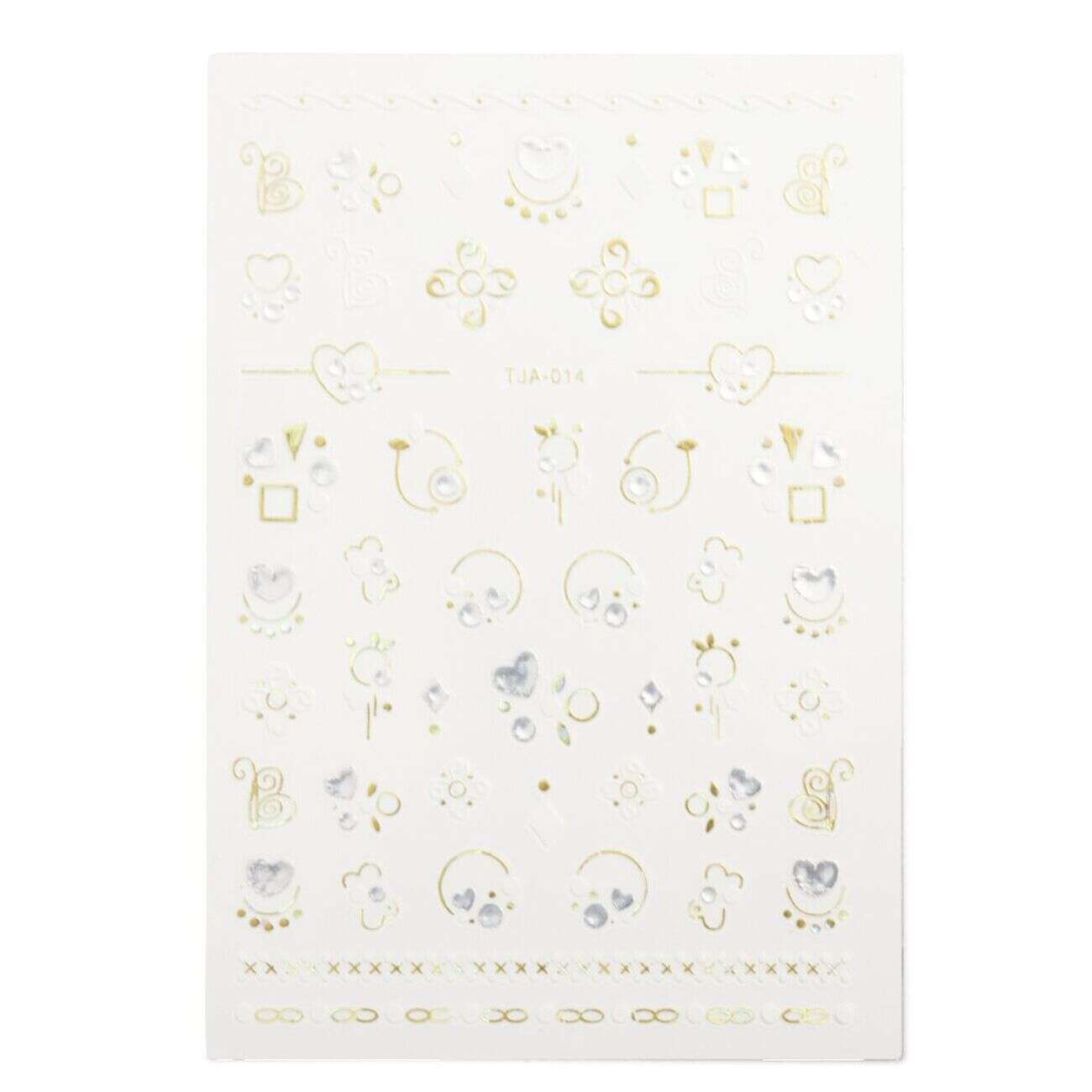 Planche d'autocollants 3D pour ongles effet prisme