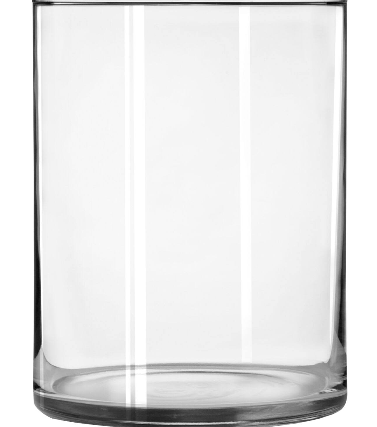 Libbey Clear Glass 8 inch H Wide Cylinder Floral Vase, Size: 8 x 6.13 x 6.13