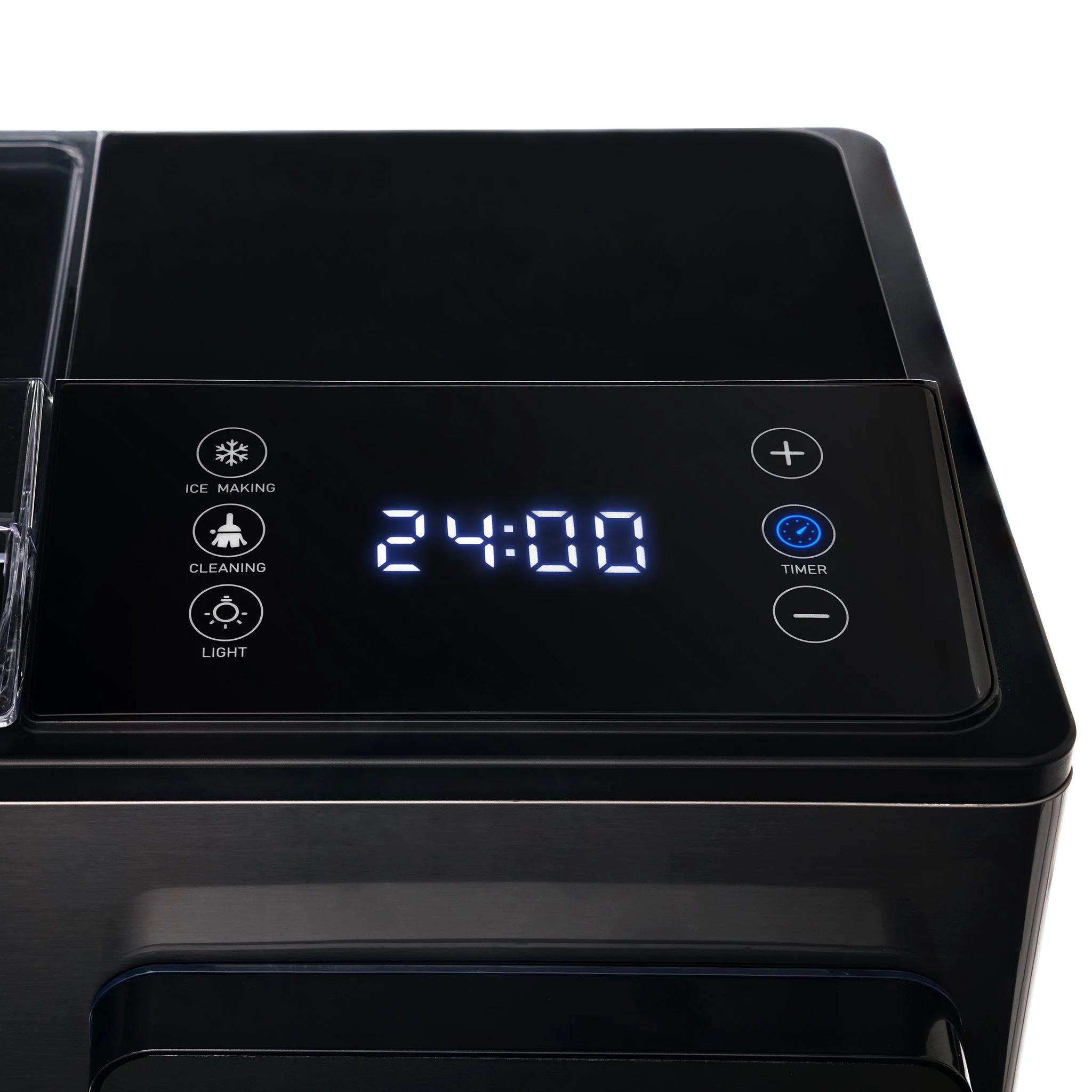 Luma Countertop Ice Maker. Nugget Ice, 44 lbs/day - Black Stainless Steel