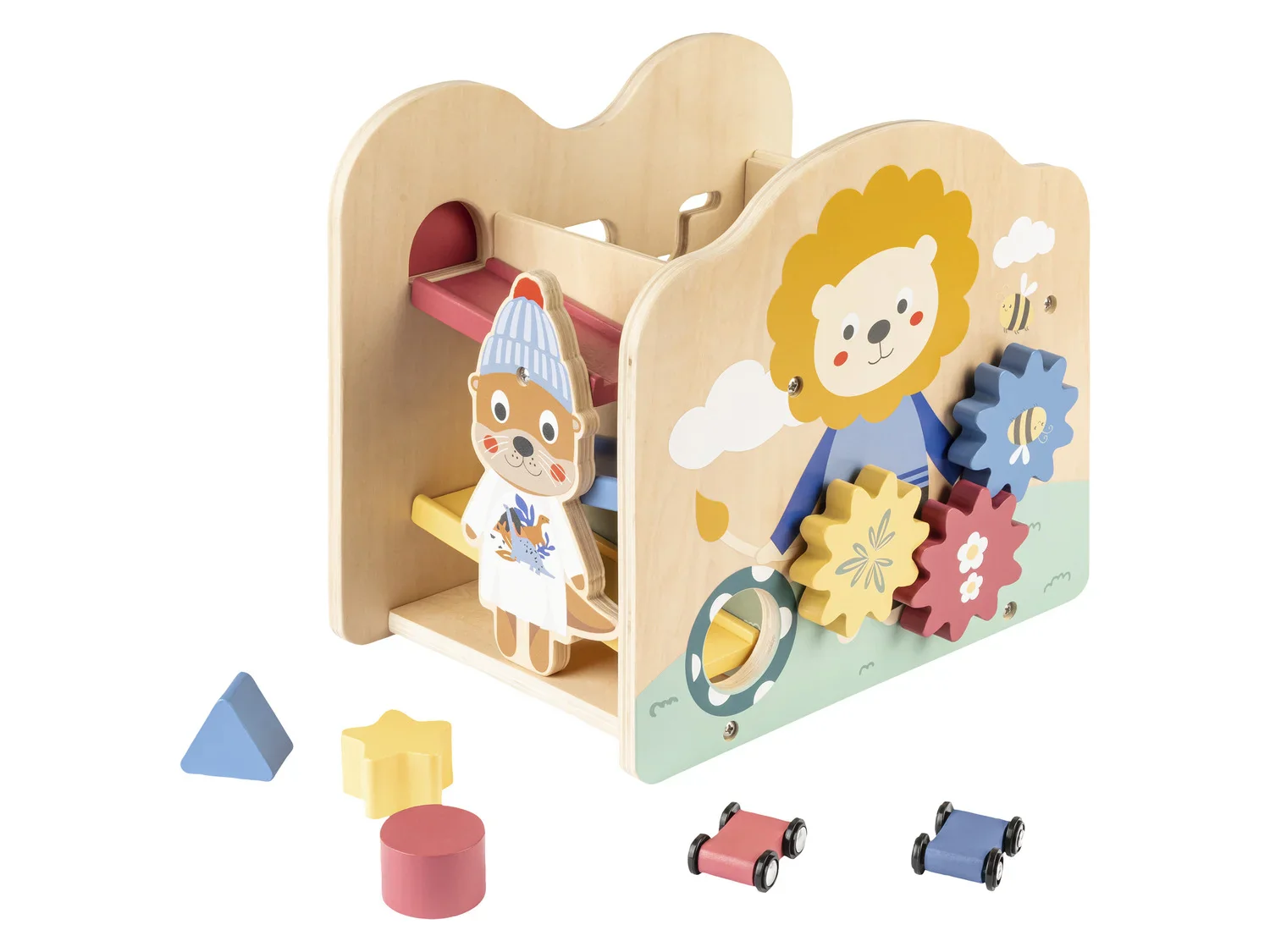 lupilu Chariot  pousser ou cube de motricit en bois