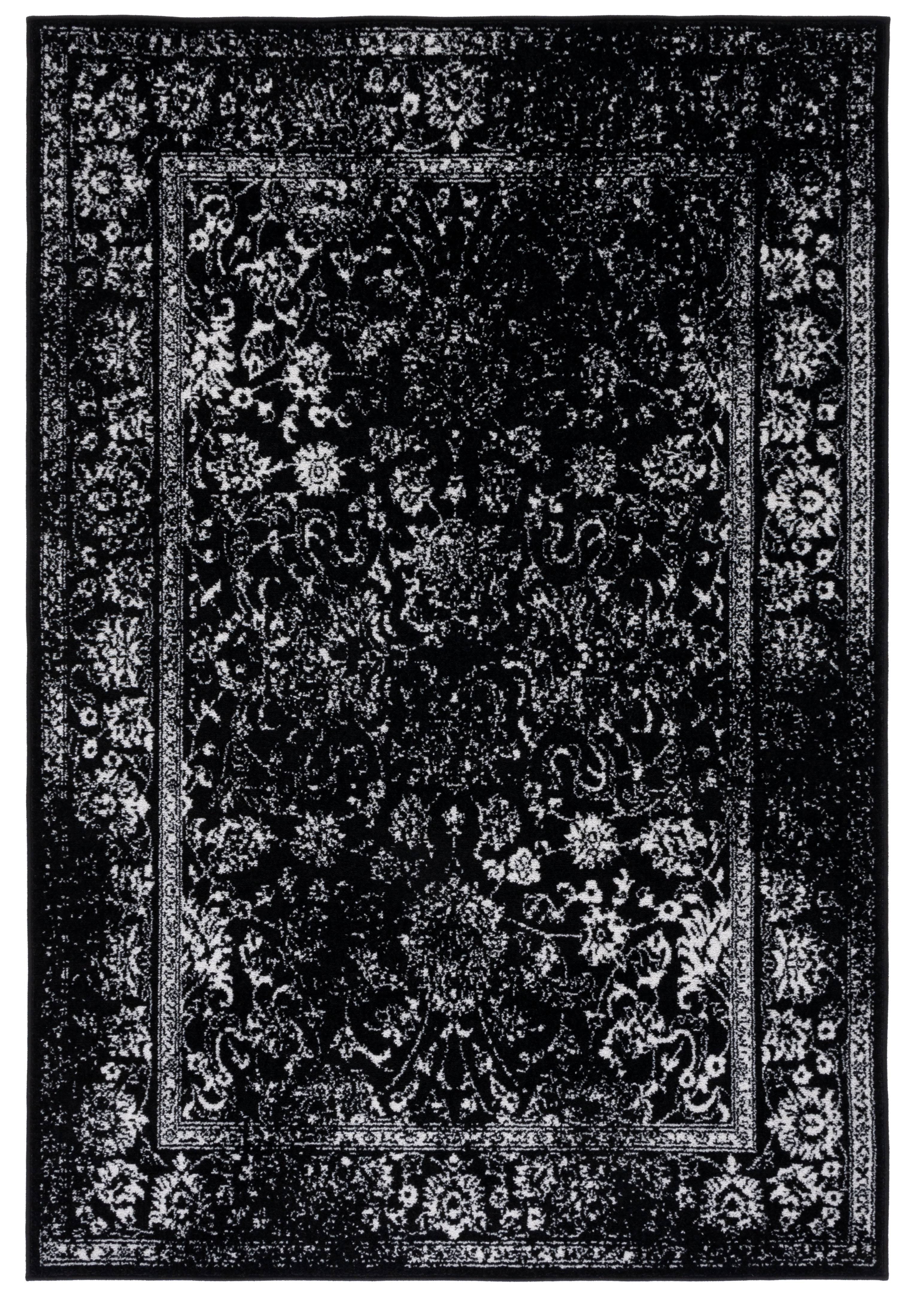 Safavieh 6 x 9 ft. Adirondack Power Loomed Rectangle Rug Black & Ivory