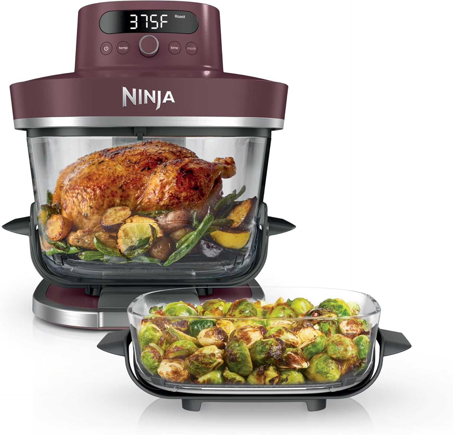 Ninja Crispi Pro Glass Air Fryer, 6-in-1, Ash Grey, AS101DG