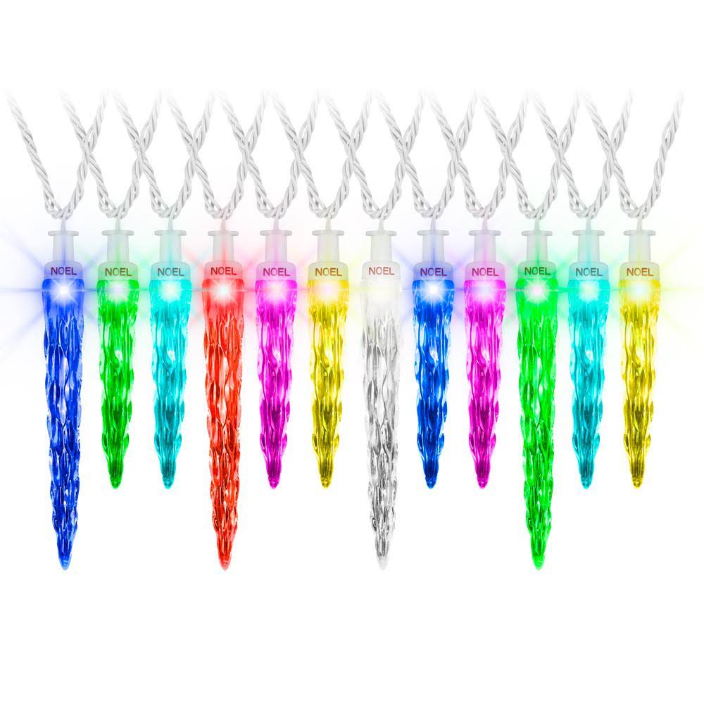 Lightshow 118595 ColorMotion 24-Light Multi-Color Deluxe Christmas Icicle LED String Light