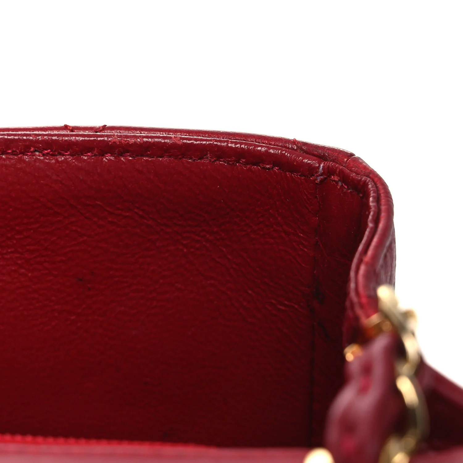 Lambskin Quilted Mini Square Flap Red