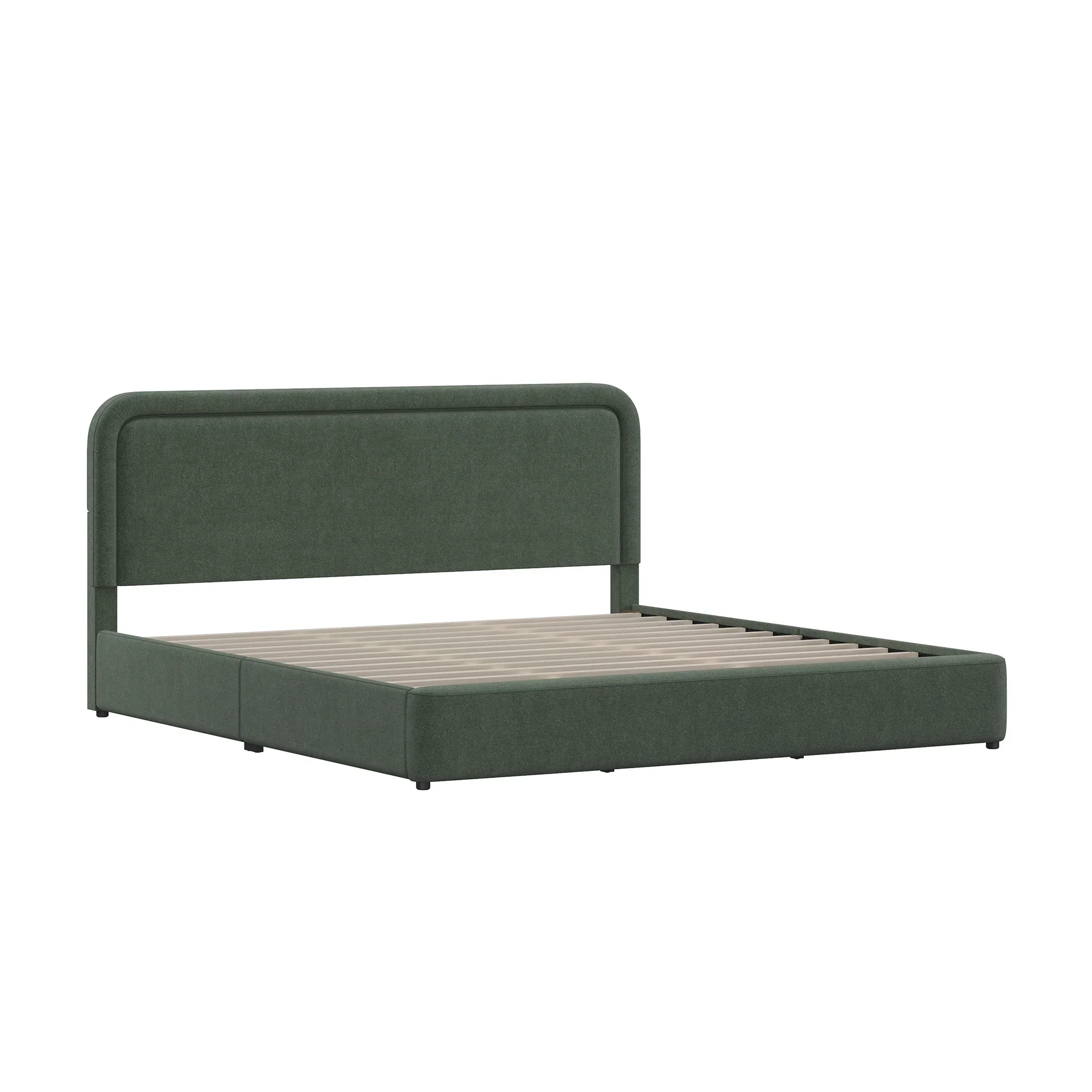 Better Homes & Gardens Juliet King Boucle Platform Bed, Ivory