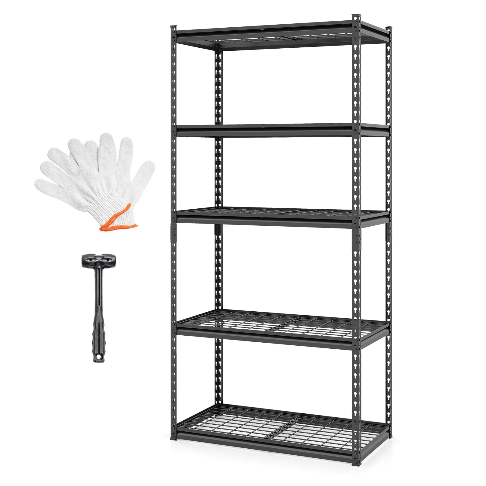 Tangkula 5-Tier Metal Storage Shelves(36