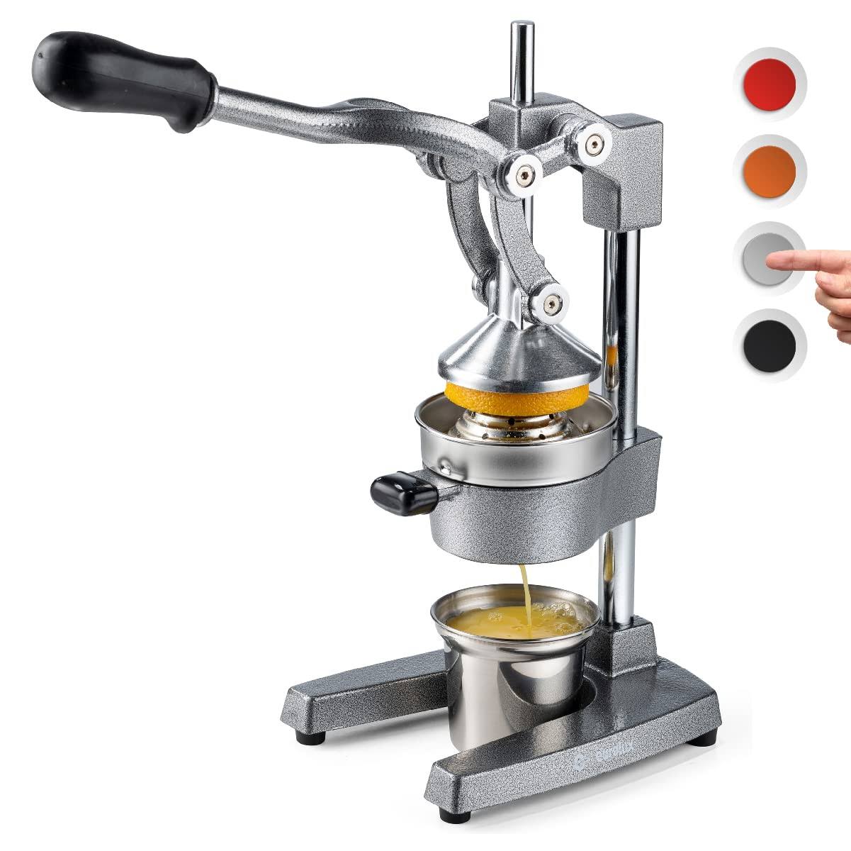 Eurolux Cast Iron Citrus Juicer | Extra-Large Commercial Grade Manual Hand Press | Heavy Duty Countertop Squeezer for Fresh Oran