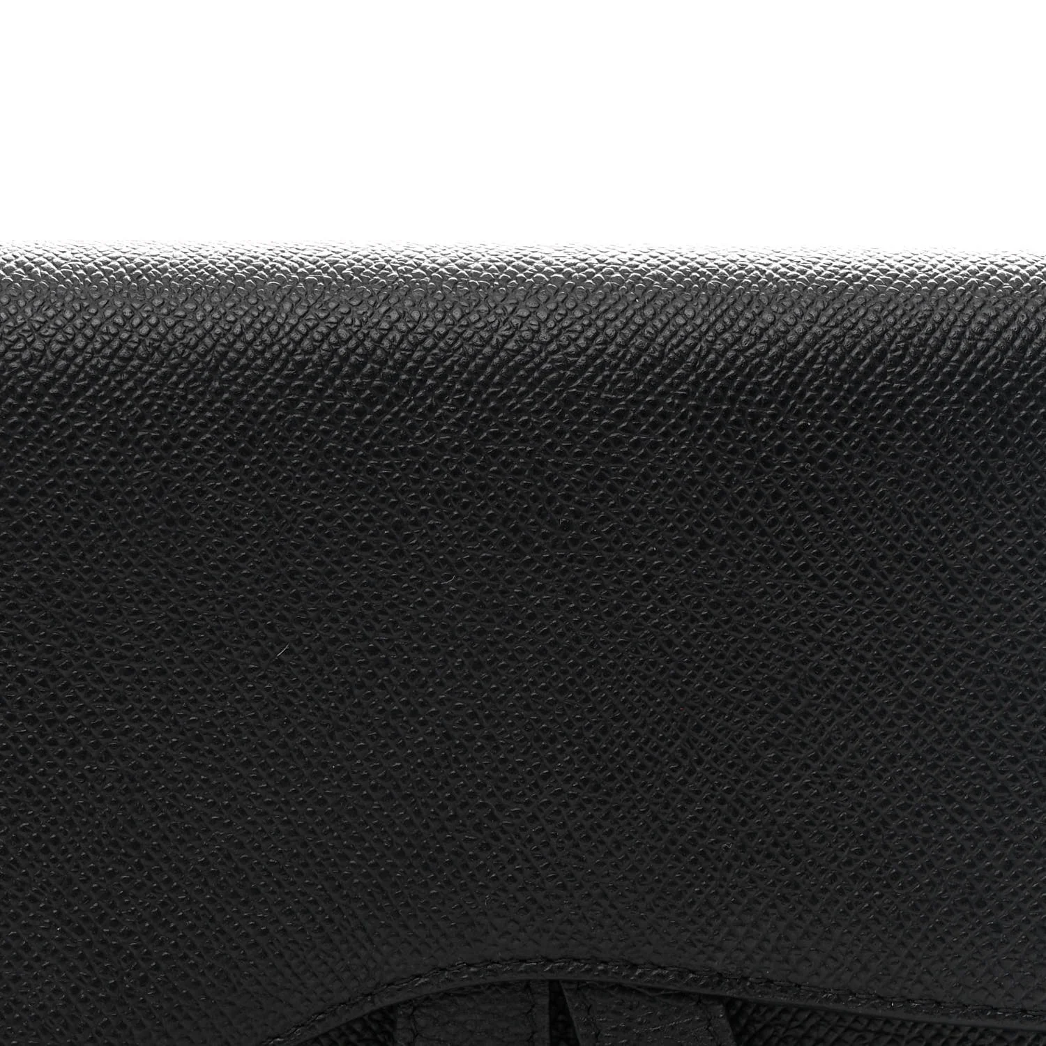 Grained Calfskin Saddle Pouch Bag Black