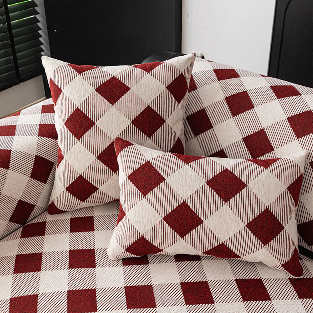 Diamond Chenille Scratch-resistant Sofa Protection Non-slip Couch Cover