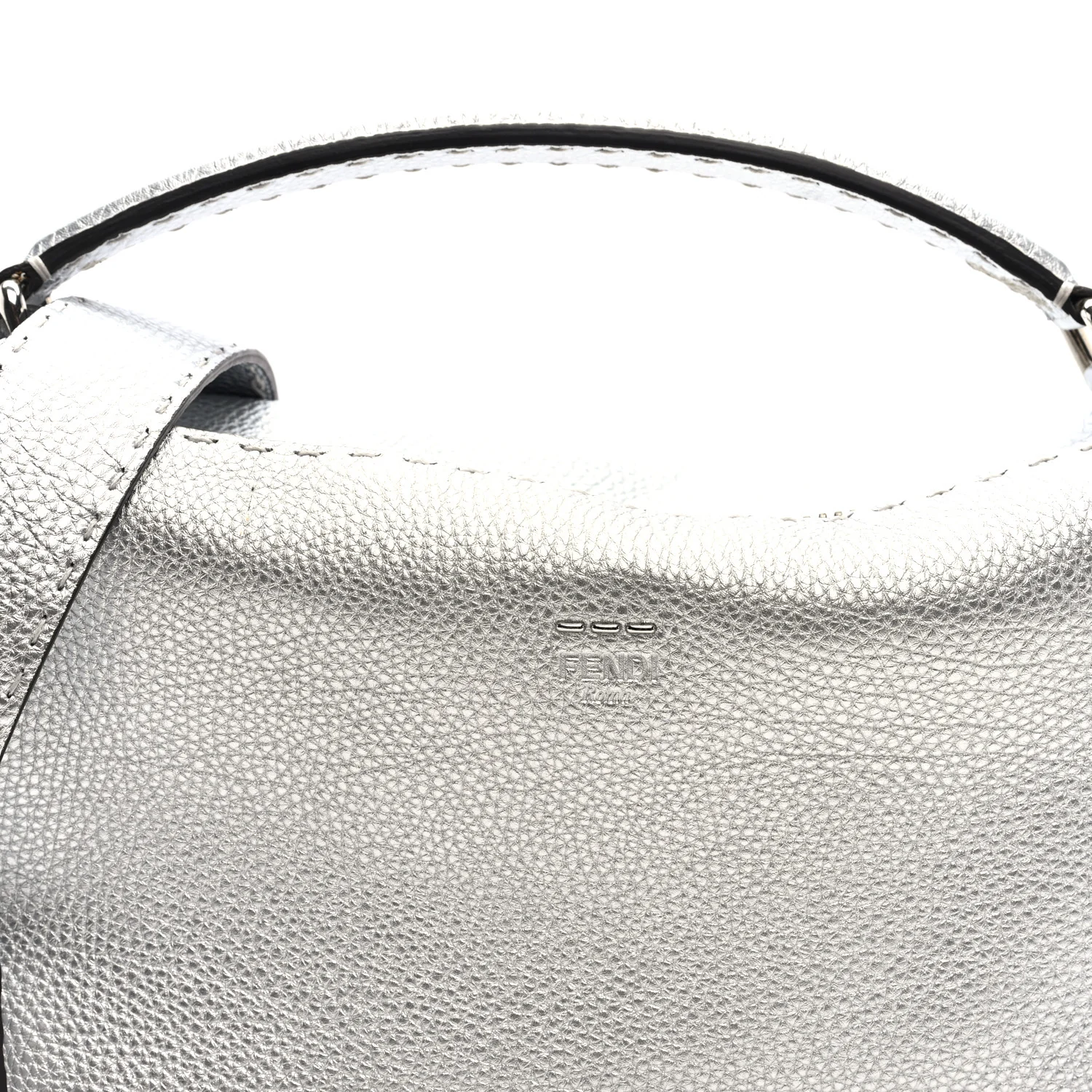 Cuoio Romano Lux Selleria Lei Boston Tote Argento