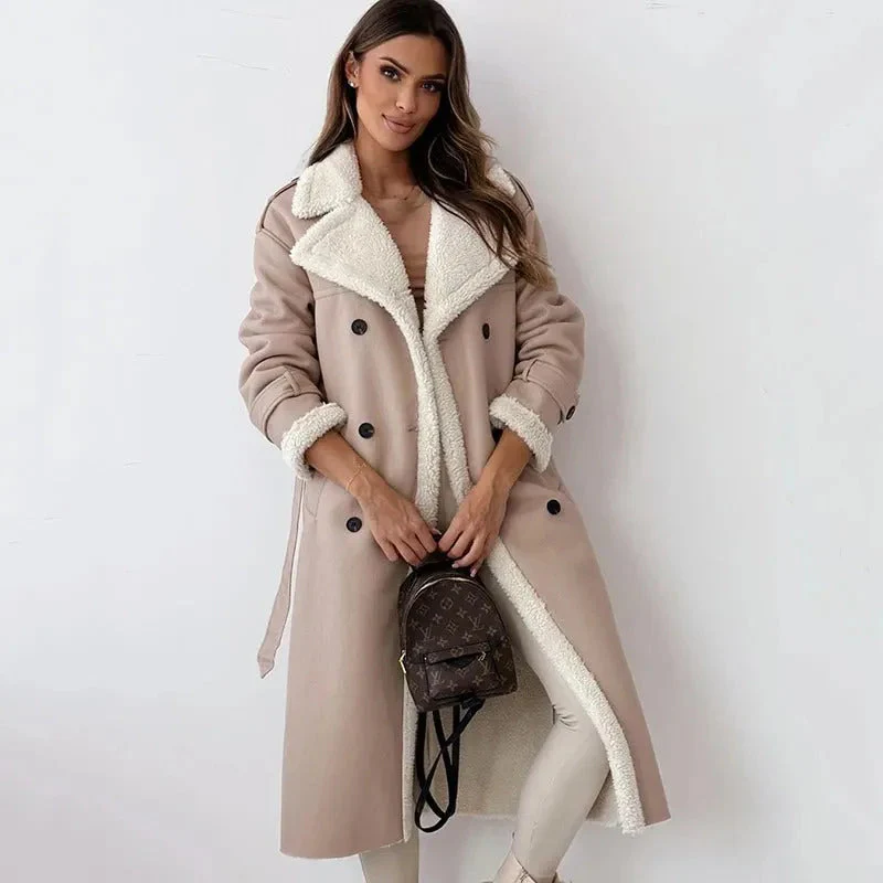 Sophie Paris | Manteau en laine avec doublure en fausse fourrure
