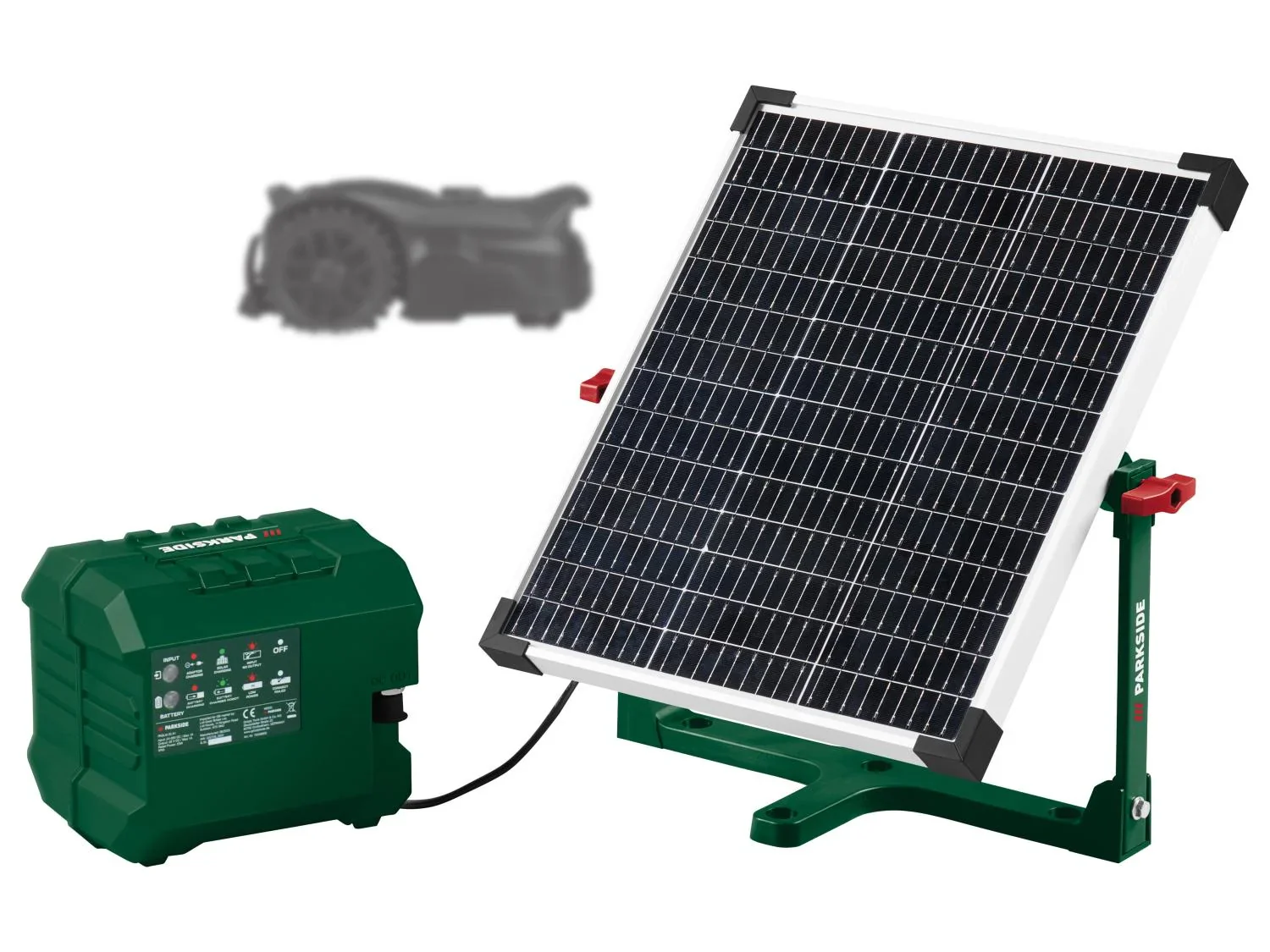 PARKSIDE Station de recharge solaire sans fil pour tondeuse robot PASLM 25 A1, 20 V