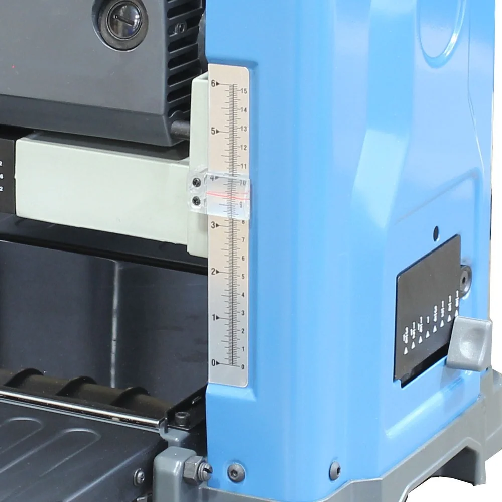 Baileigh Industrial BA9 - 1020164 IP - 1306 15 Amp 2 HP 10000 RPM Spiral Cutterhead with 26 Carbide Inserts 6 In. Max Height Expandable Table Dual Dust Ports 13 In. Benchtop Planer