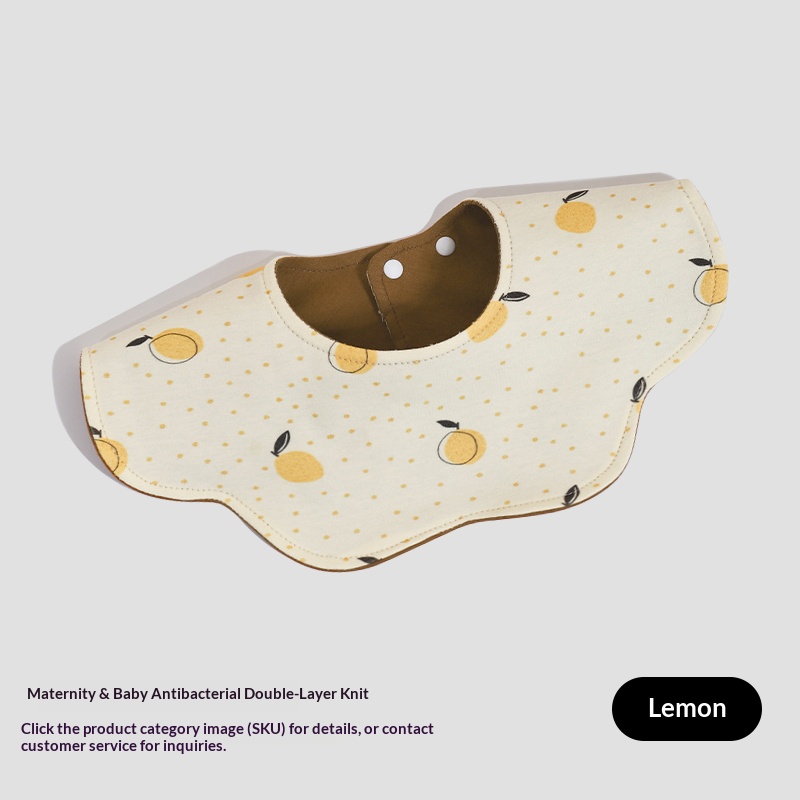 Premium 2 Layer Muslin Baby Bib 360 Degree Rotation 8 Petal Shape Soft Cotton Gauze Infant Drool Bib for Daily Feeding Wear
