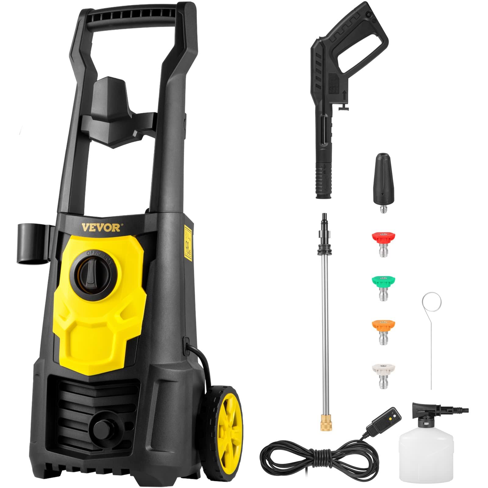 VEVOR DDG165GPM110VJP2BV1 2000 PSI Max 1.65 GPM Electric Power Washer