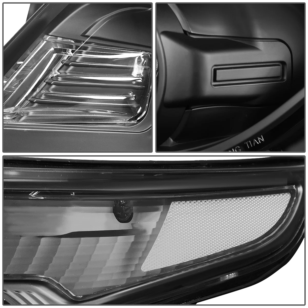 For 2011-2015 Explorer Projector Headlight Lamps Pair Black Clear Replacement - Image 3