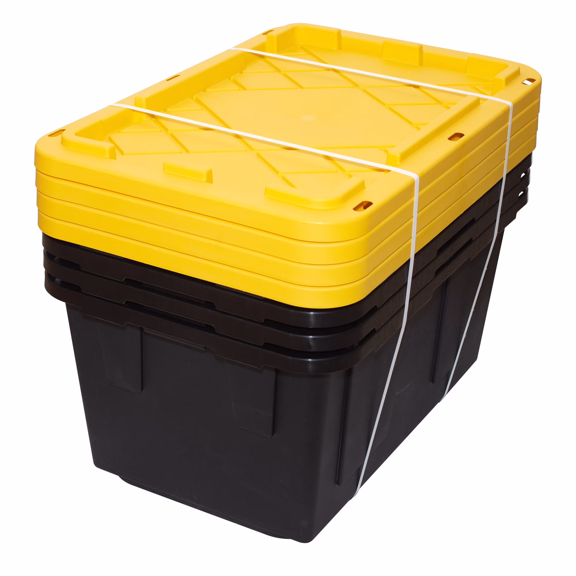 Greenmade 4 Pack Heavy - Duty Plastic Storage Boxes with Lids, 27 Gallon (4)