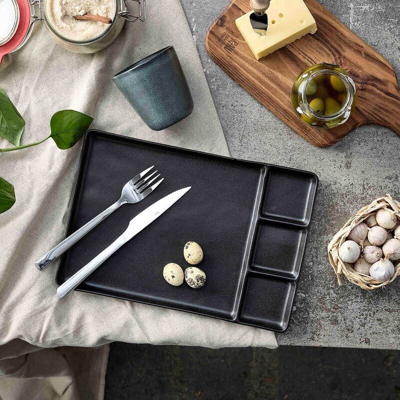 RAW tapas-/sushitallerken 31,5x21,5 cm titanium black