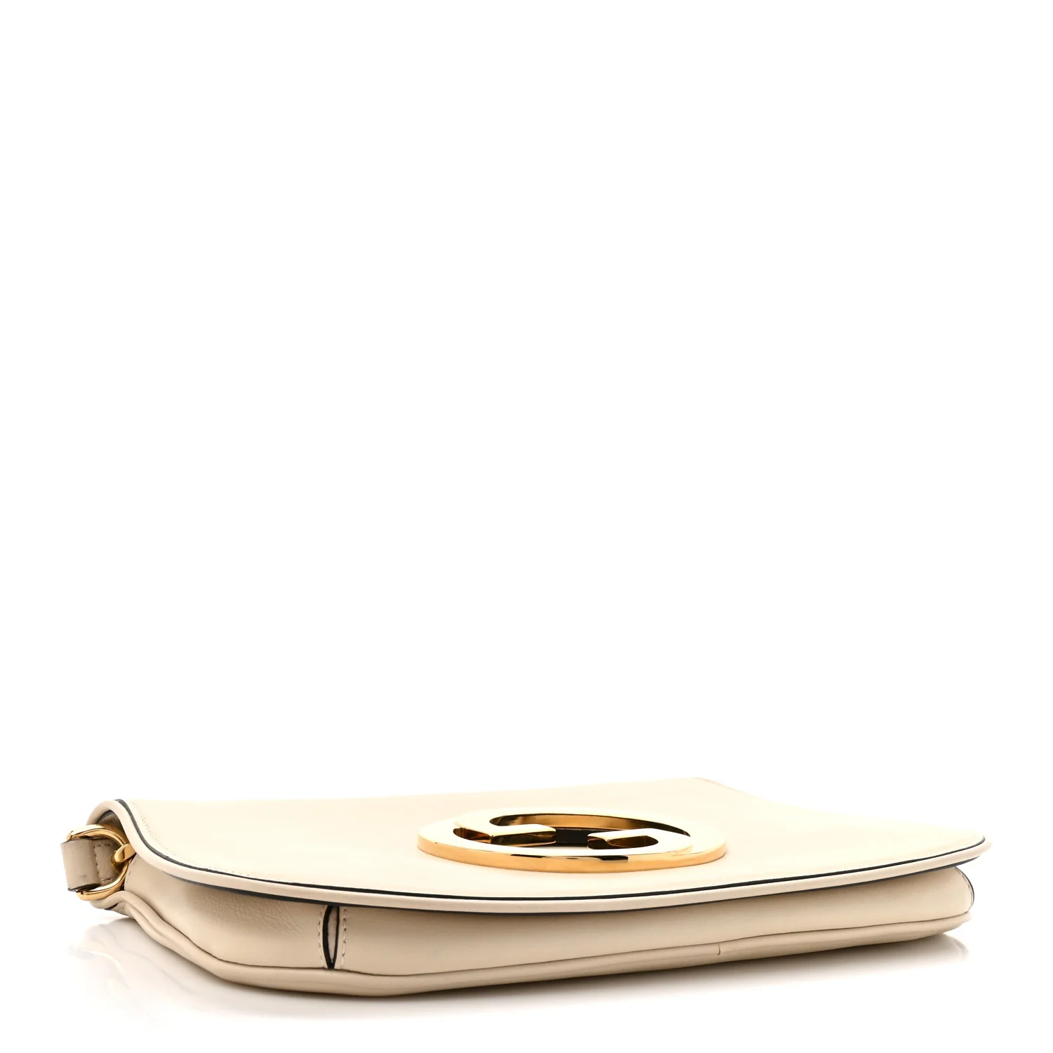 Roxy Calfskin Blondie Chain Shoulder Flap Bag Mystic White
