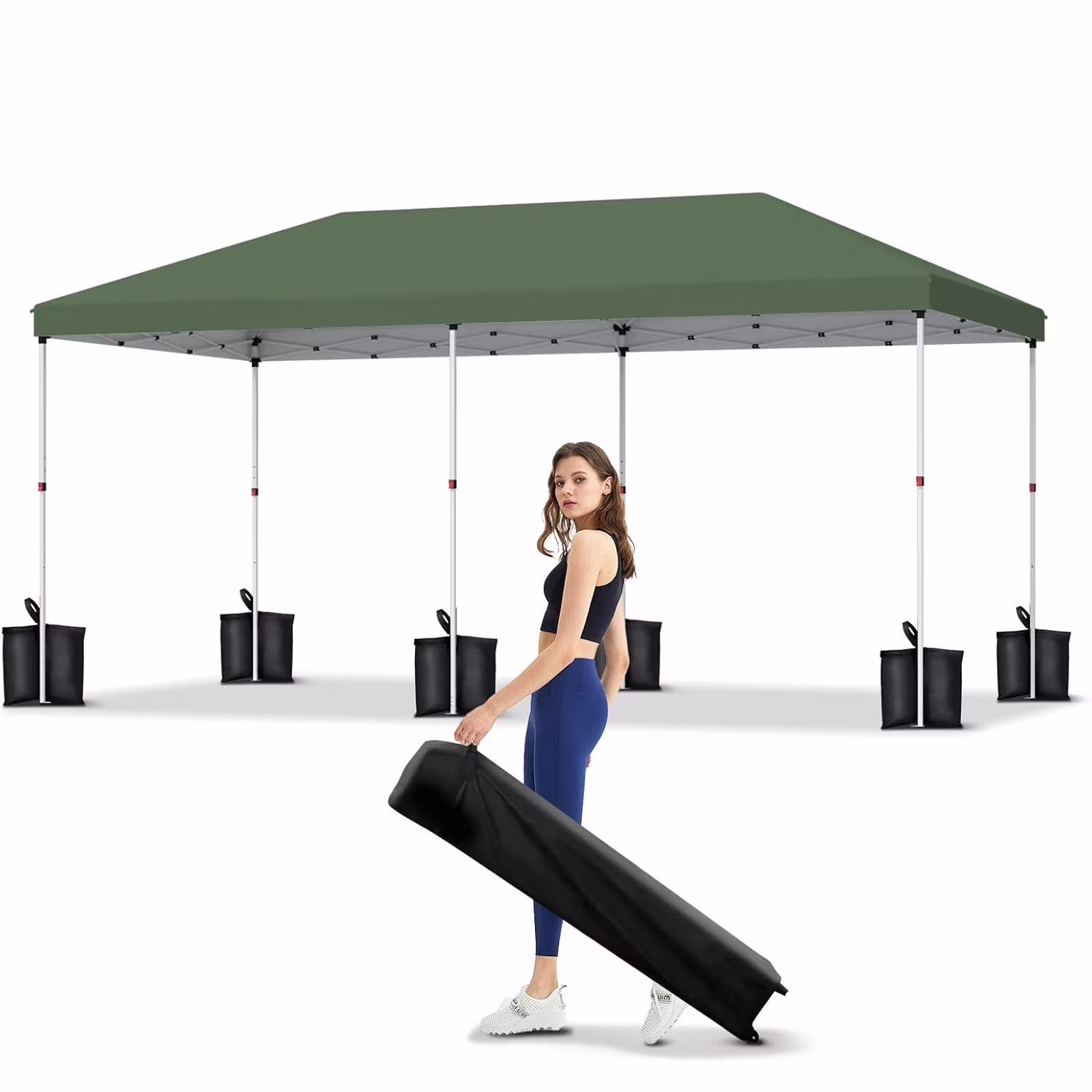 10' x 20' Pop Up Canopy Tent for Outdoor, Portable Instant Commercial Canopy for Patio, Backyard, Garden, Lawn, Outdoor Activities