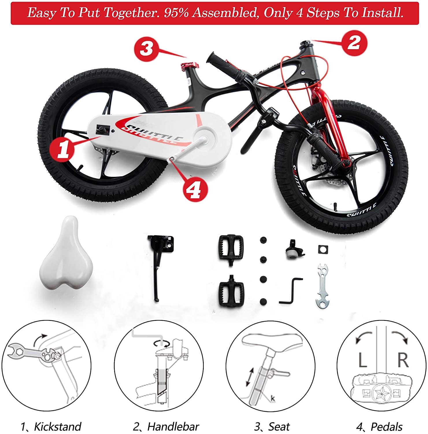 Royalbaby 18 in Magnesium Space Shuttle Kid - S Bike. White
