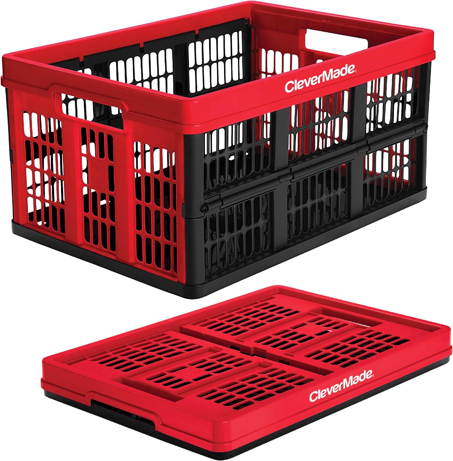 CleverMade Collapsible Utility Crate (100% Recycled) - 45L - Obsidian