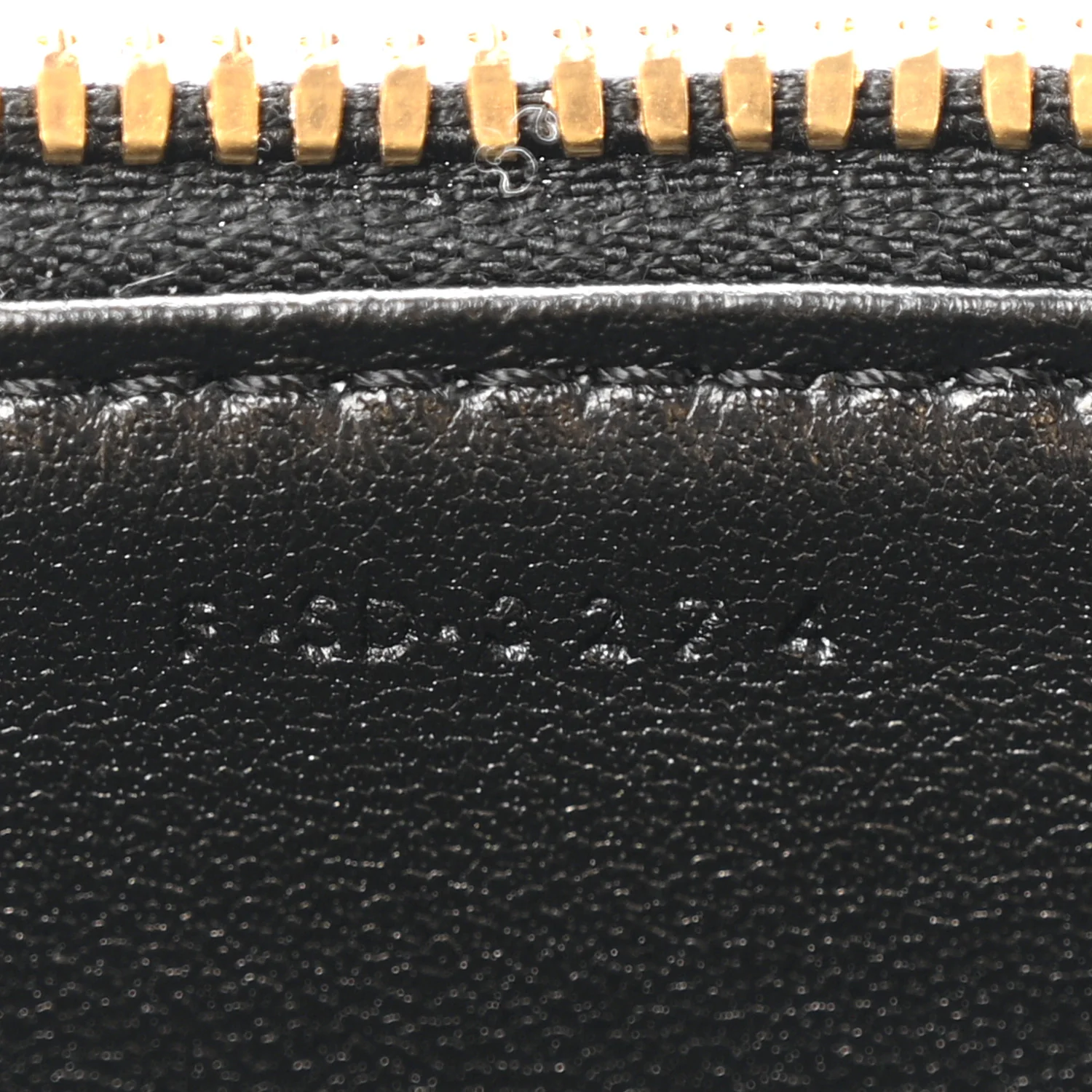 Patent Calfskin Triomphe Mini Vanity Case Black
