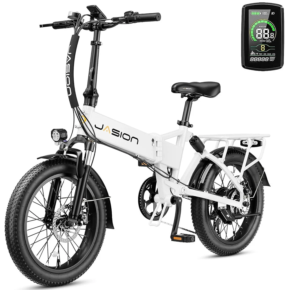 Jasion EB7 2.0 Electric Bike for Adults, 500W Motor Electric Bicycles with 48V 10AH Removable Battery, 20