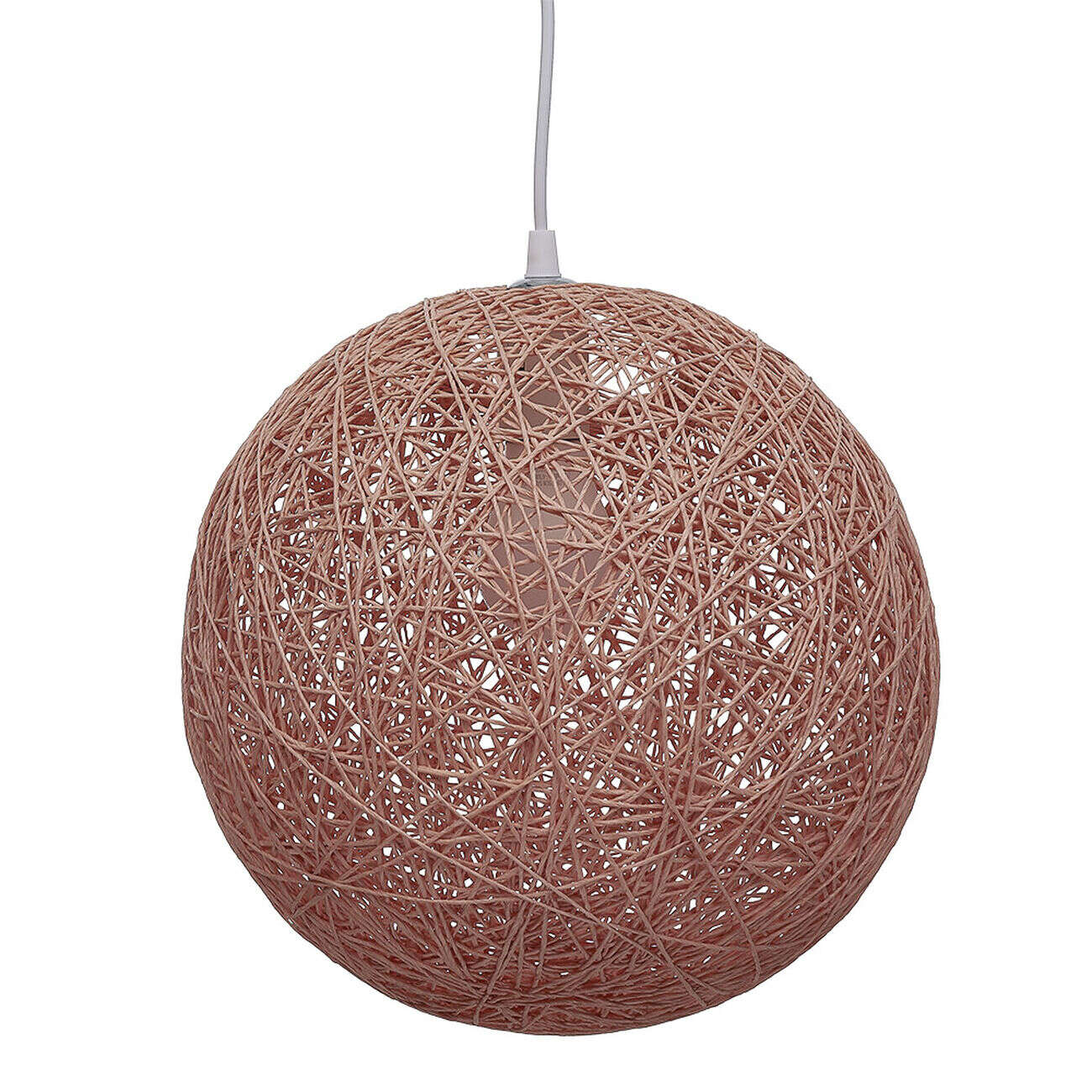 Suspension boule papier filaire rose Ø30cm