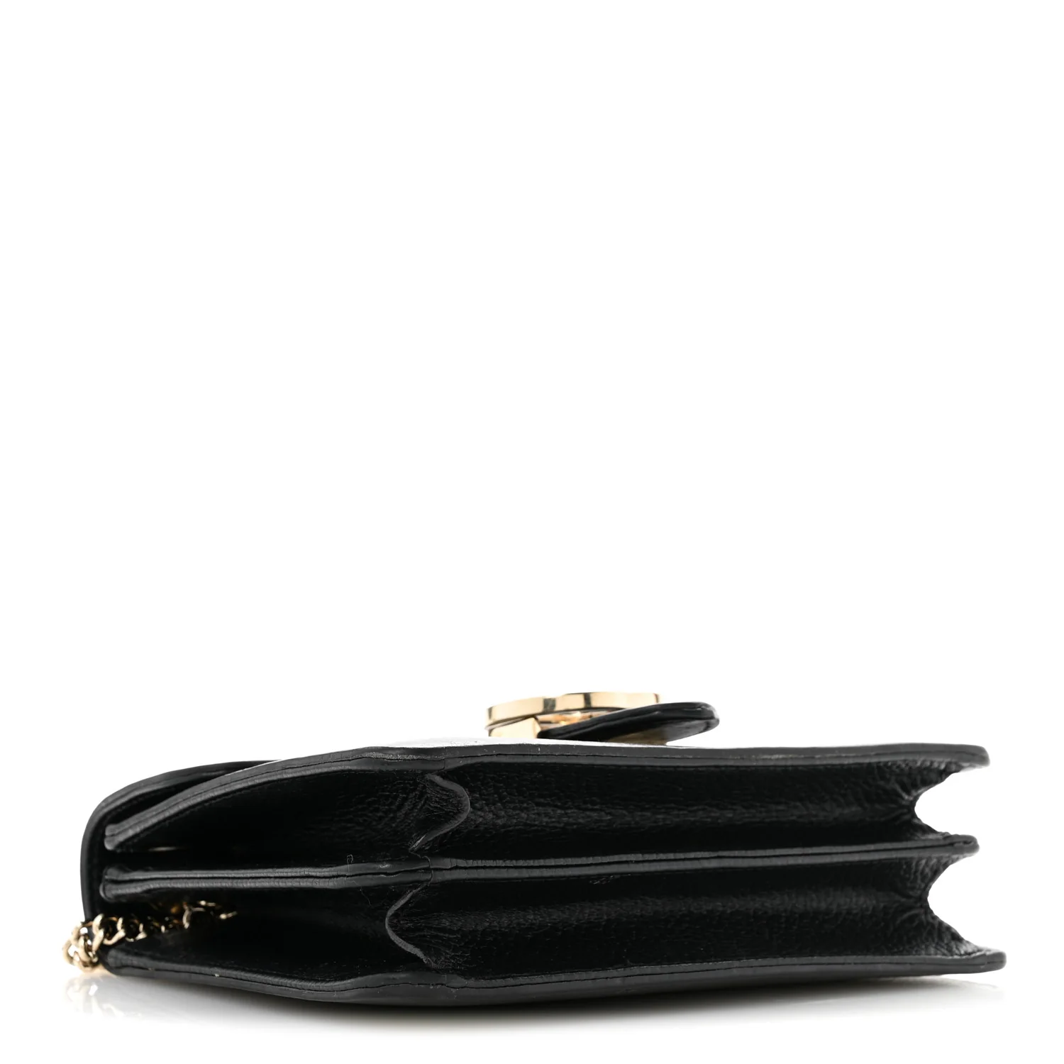 Dollar Calfskin Small Interlocking G Shoulder Bag Black