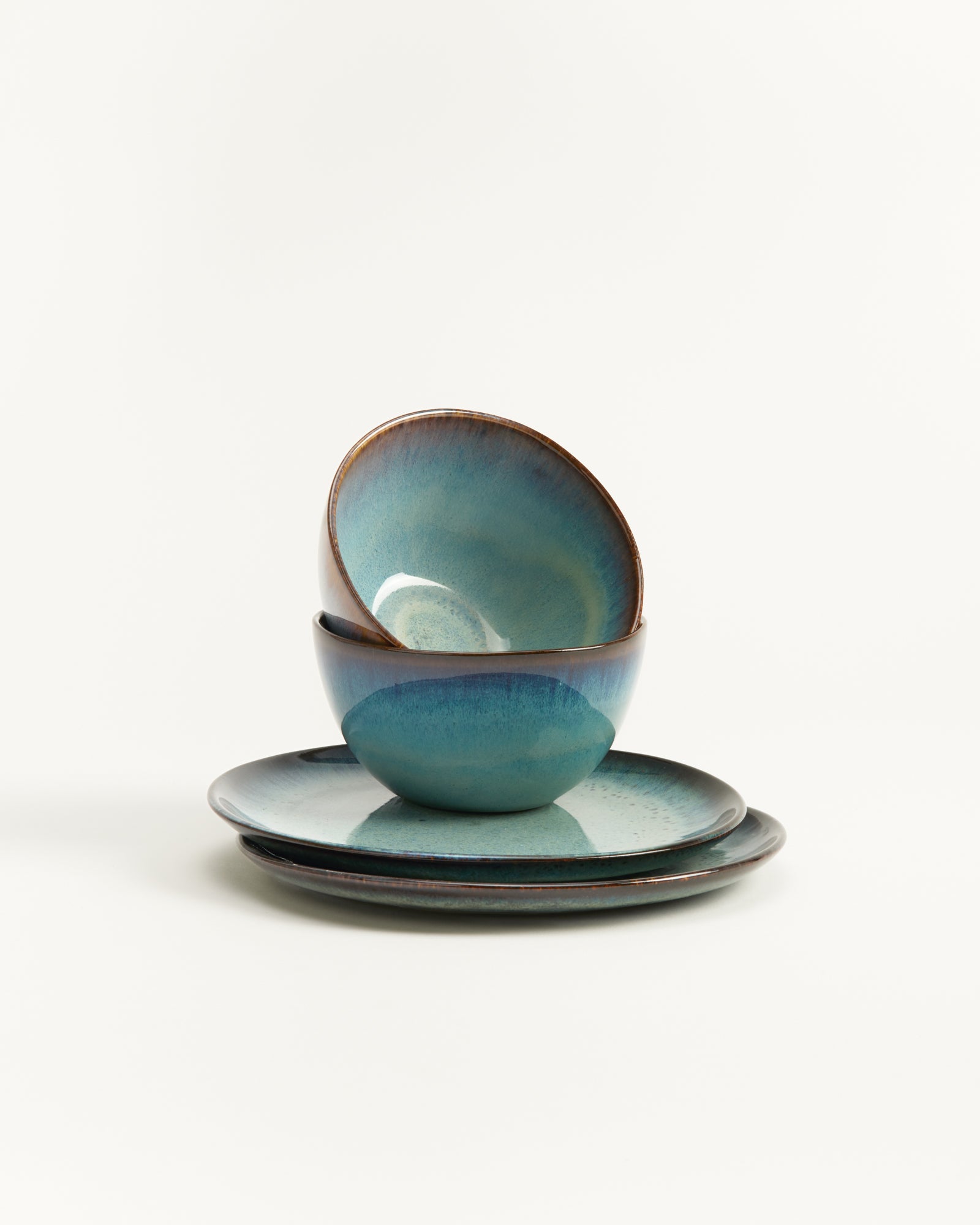 MADEIRA - BREAKFAST SET CLASSIC GREEN-BLUE 4 PIECES