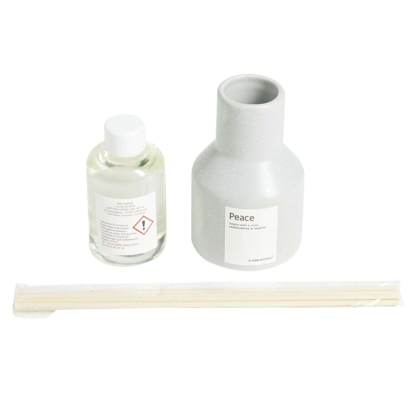 Diffuseur de parfum par capilla Peace bois de santal et jasmin gris