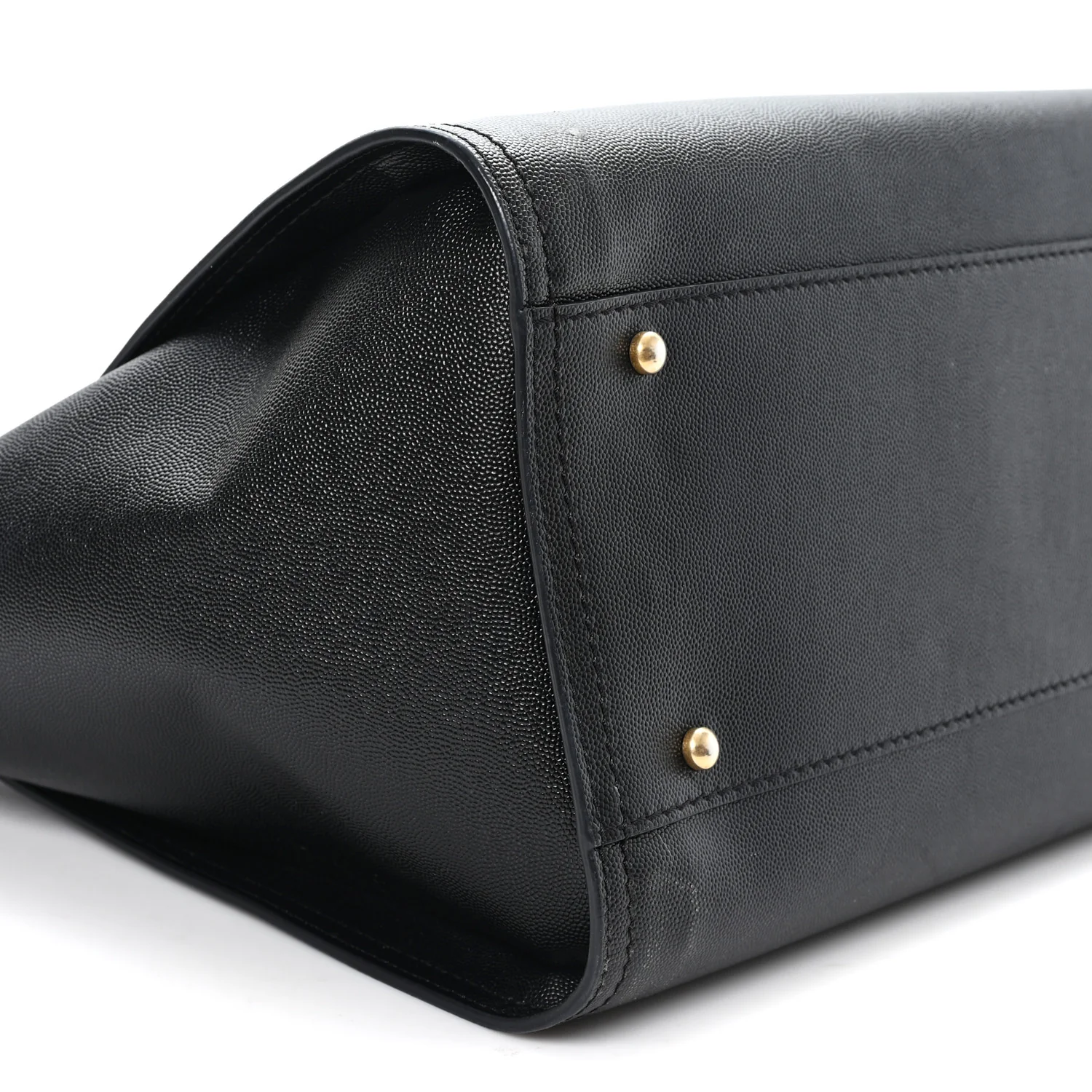 Caviar Medium Studded Deauville Tote Black