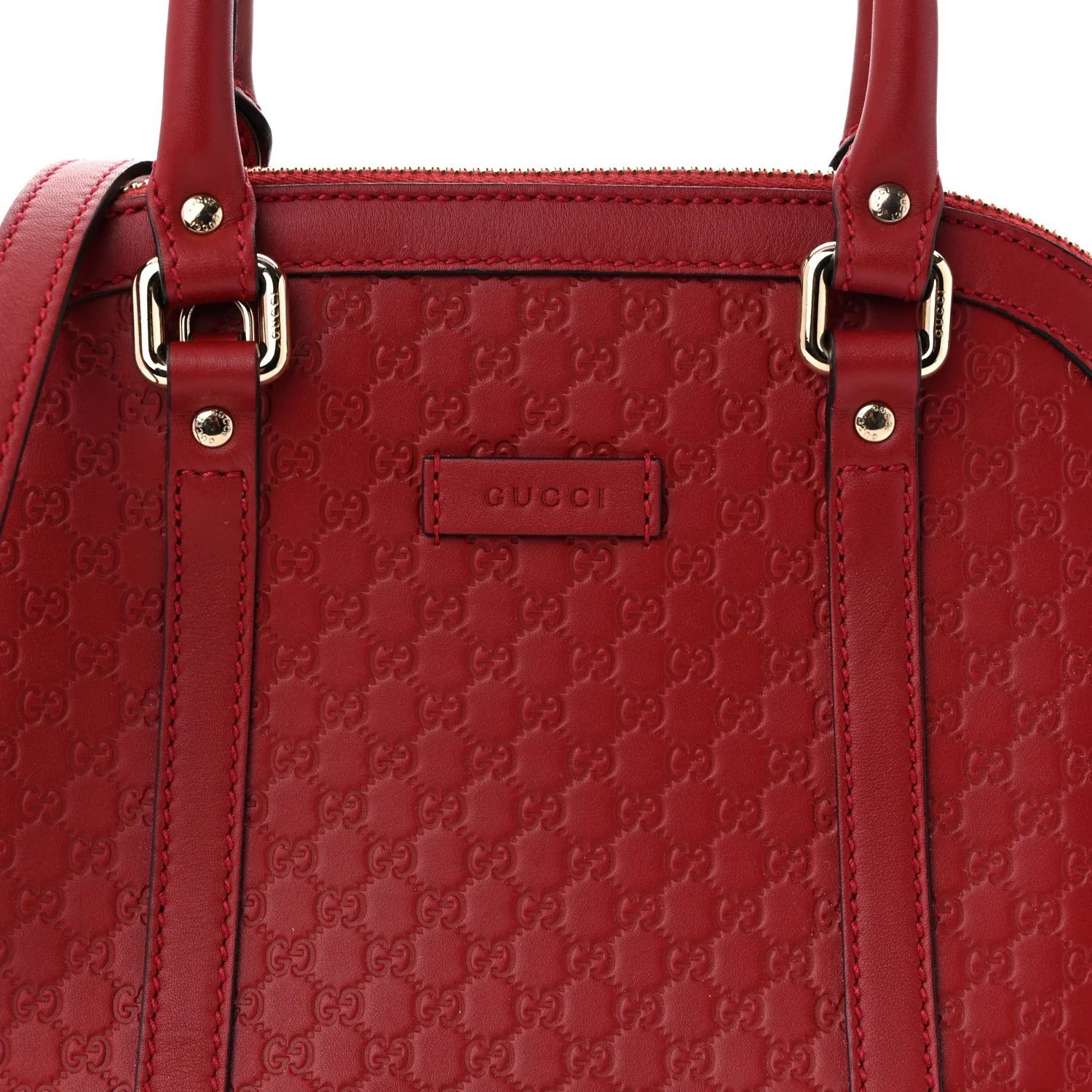 Soft Microguccissima Mini Dome Bag Rosso