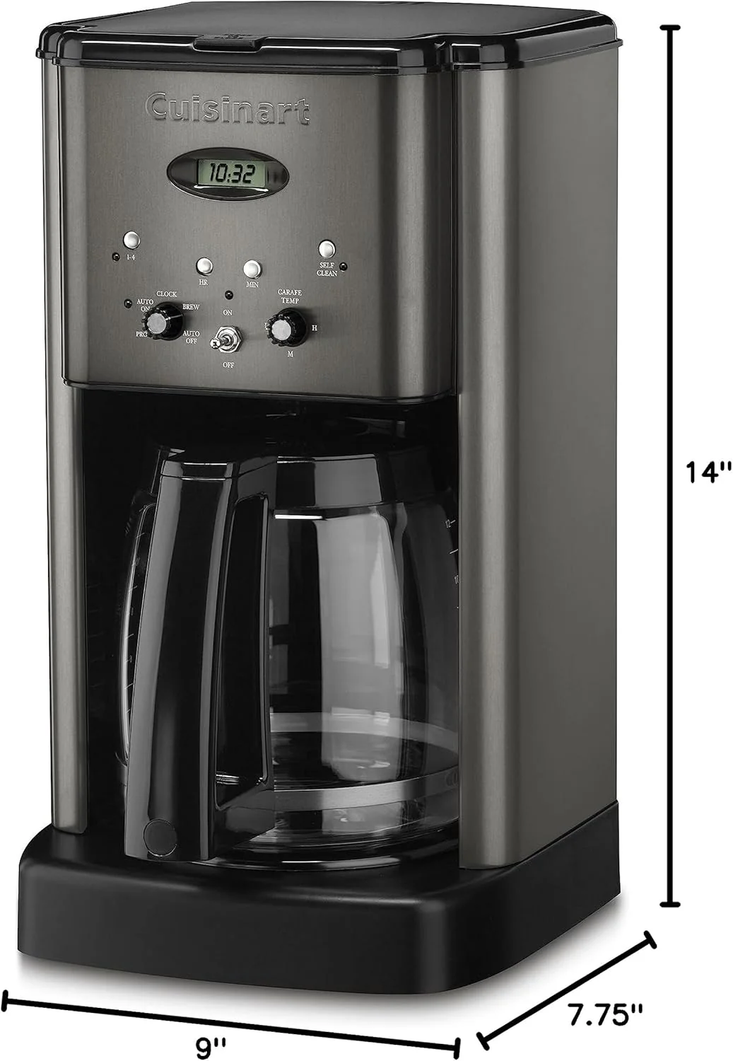 Cafetière programmable Cuisinart DCC-1200P1 Brew Central 12 tasses, carafe, chrome brossé