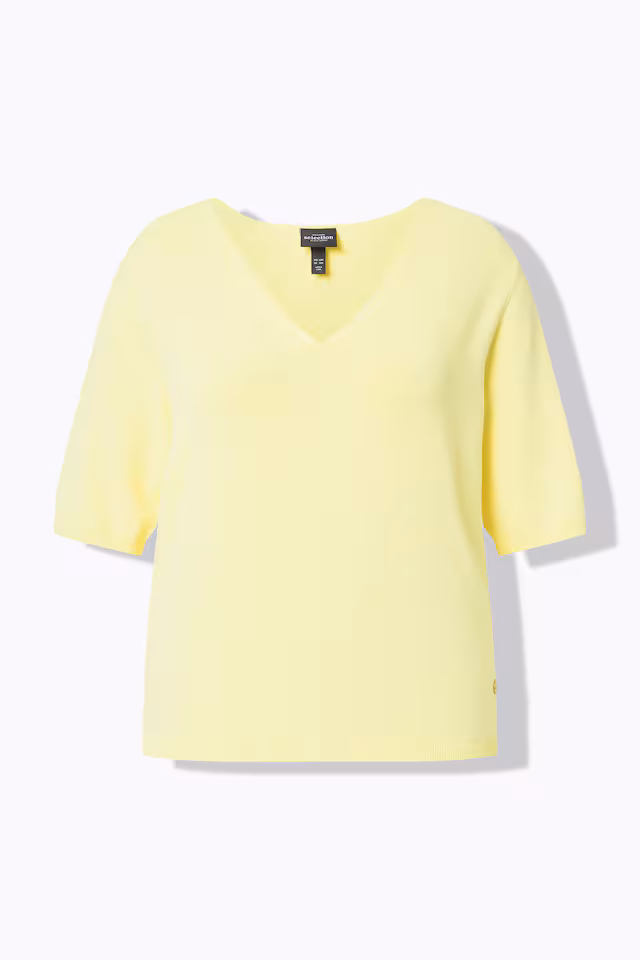 Short Sleeve V-Neck Sweater