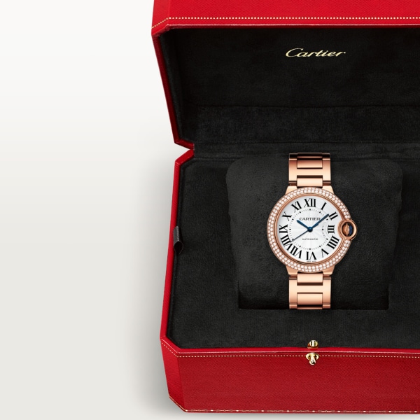 [Super Clone]BALLON BLEU Diamond Rose Gold 36mm