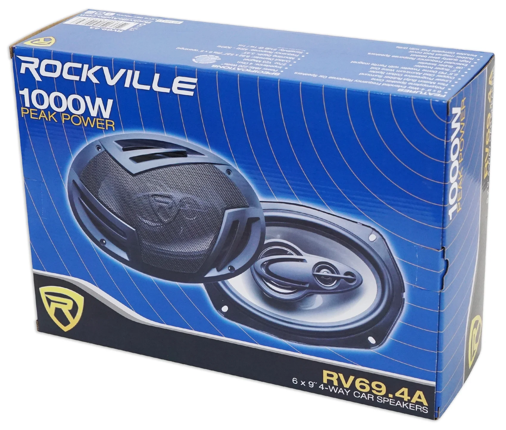 (4) RV69.4A 6x9" 1000w 4-Way Car Speakers+Quad Speaker Enclosure Box - Image 9
